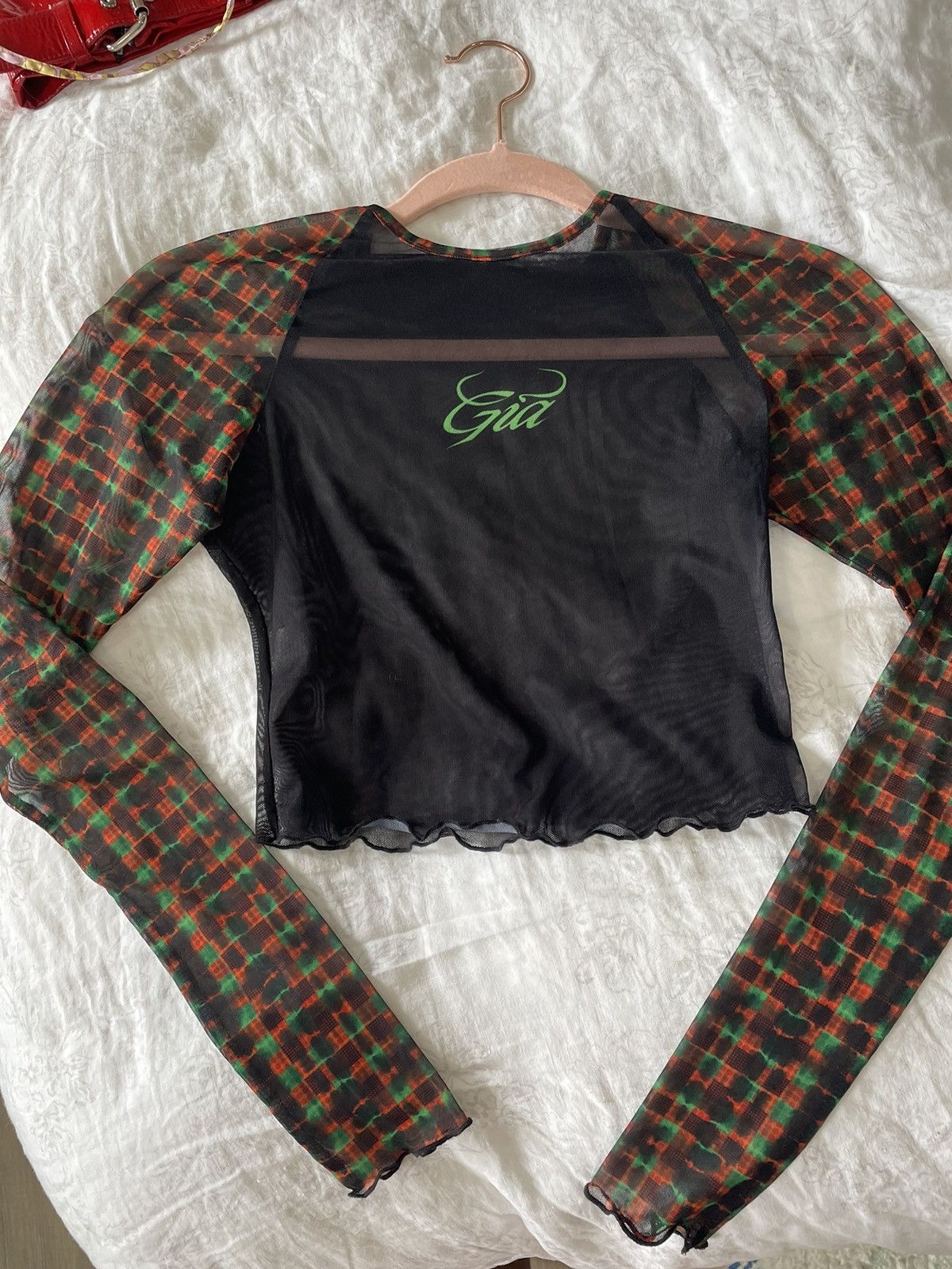 I.AM.GIA Sheer multi color I Am Gia cropped long sleeve top Size XS / US 0-2 / IT 36-38 - 1 Thumbnail