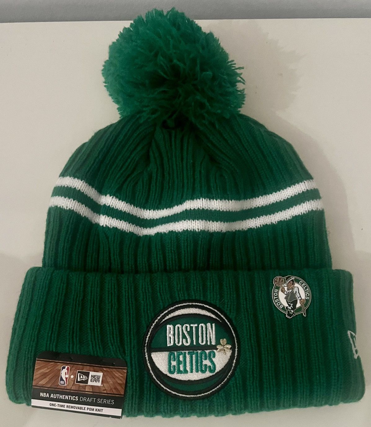NBA × New Era Authentic New Era Boston Celtics 2019 NBA Draft knit beanie Size ONE SIZE - 1 Thumbnail