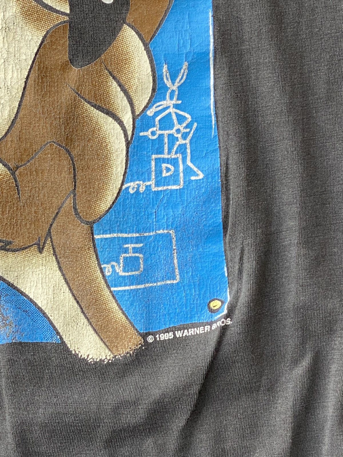 Vintage × Warner Bros vintage Looney Tunes Coyote t shirt single stich 1995 Size US L / EU 52-54 / 3 - 2 Thumbnail