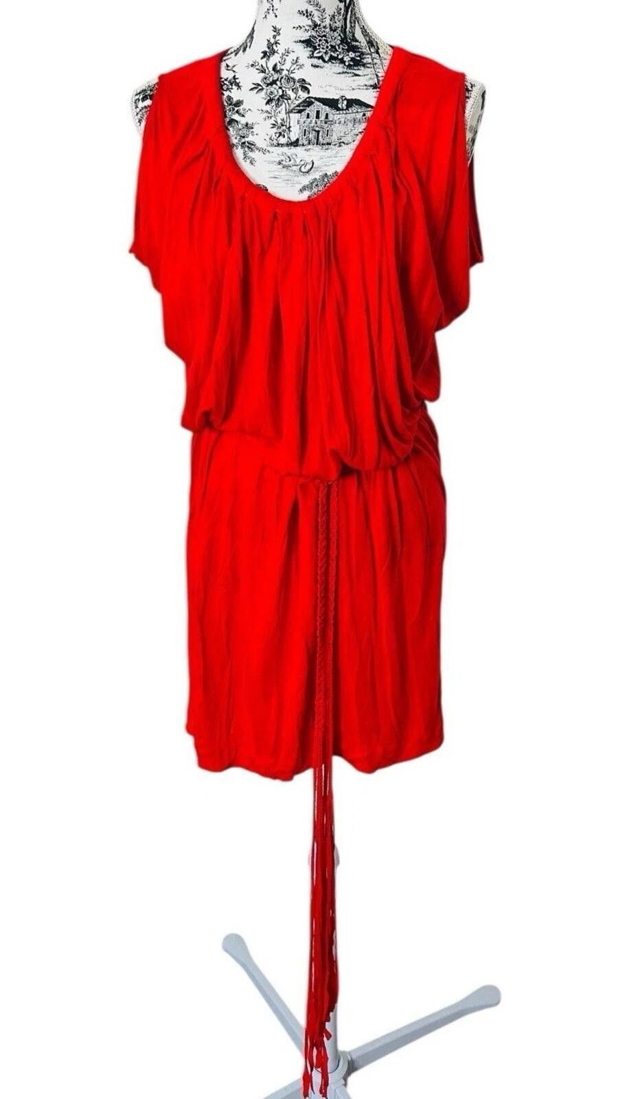 Country Road Country Road Drape Dress Waist Tie Red - Size XS (#006) Size XS / US 0-2 / IT 36-38 - 2 Thumbnail