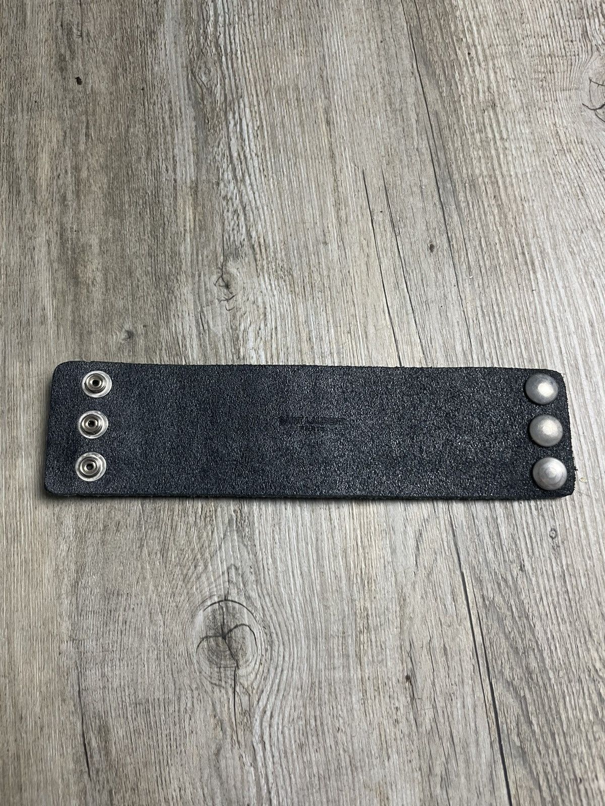 Saint Laurent Paris Black Leather Bracelet with Mixed Studs (metal & crystal) Size ONE SIZE - 3 Thumbnail