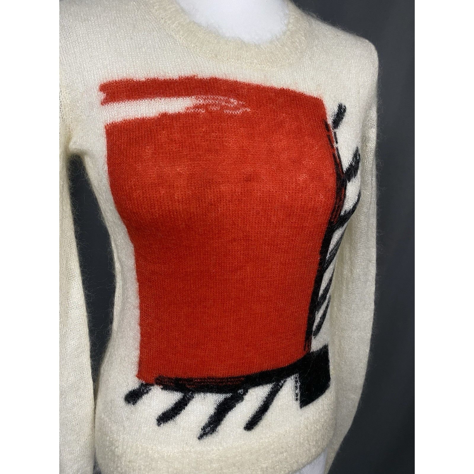 Burberry Burberry Graphic Print Women's Beige Cashmere Crewneck Sweat Size S / US 4 / IT 40 - 7 Thumbnail