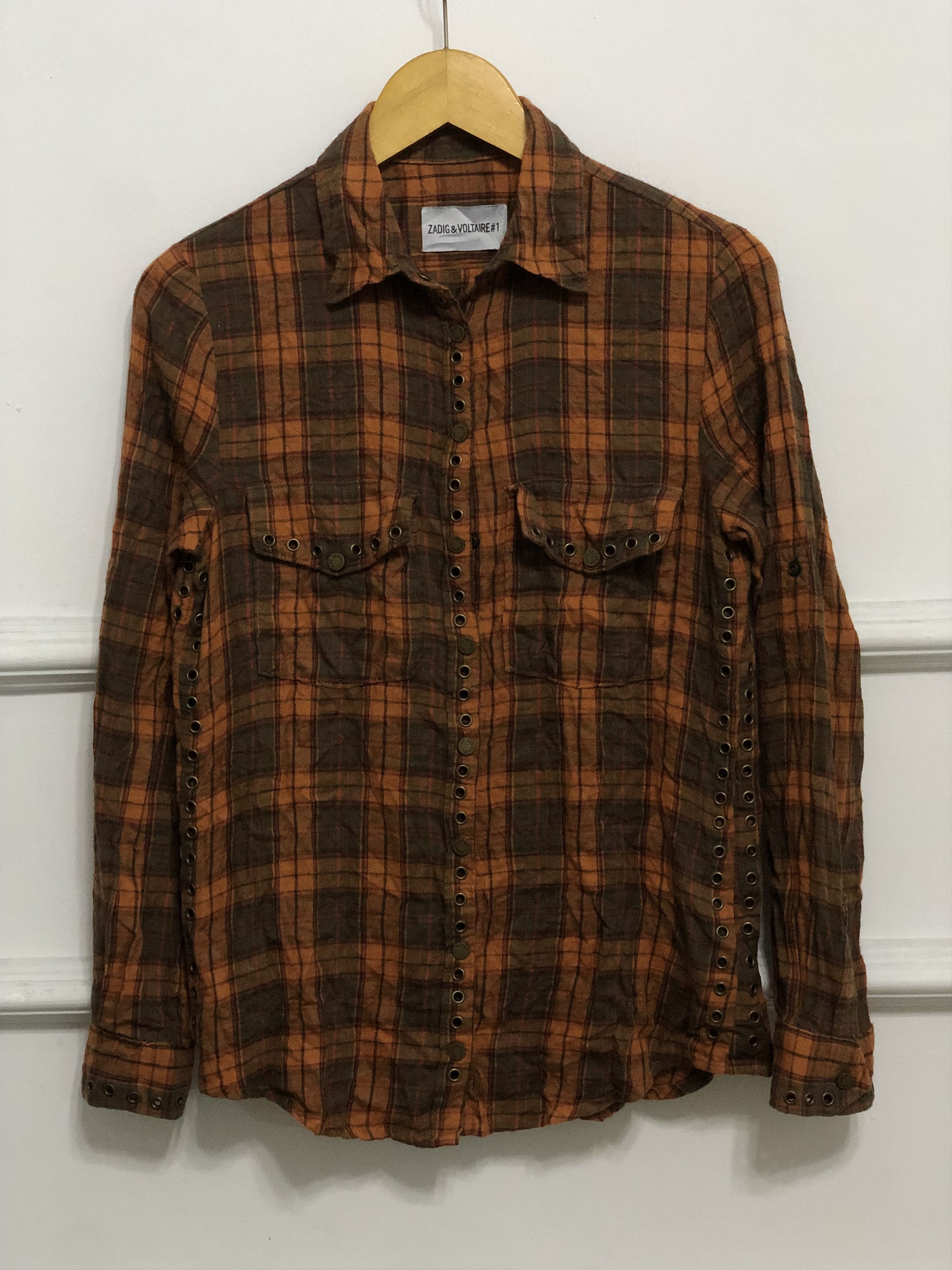 Zadig & Voltaire Zadig & Voltaire punk studed button ups shirts Size US S / EU 44-46 / 1 - 2 Thumbnail