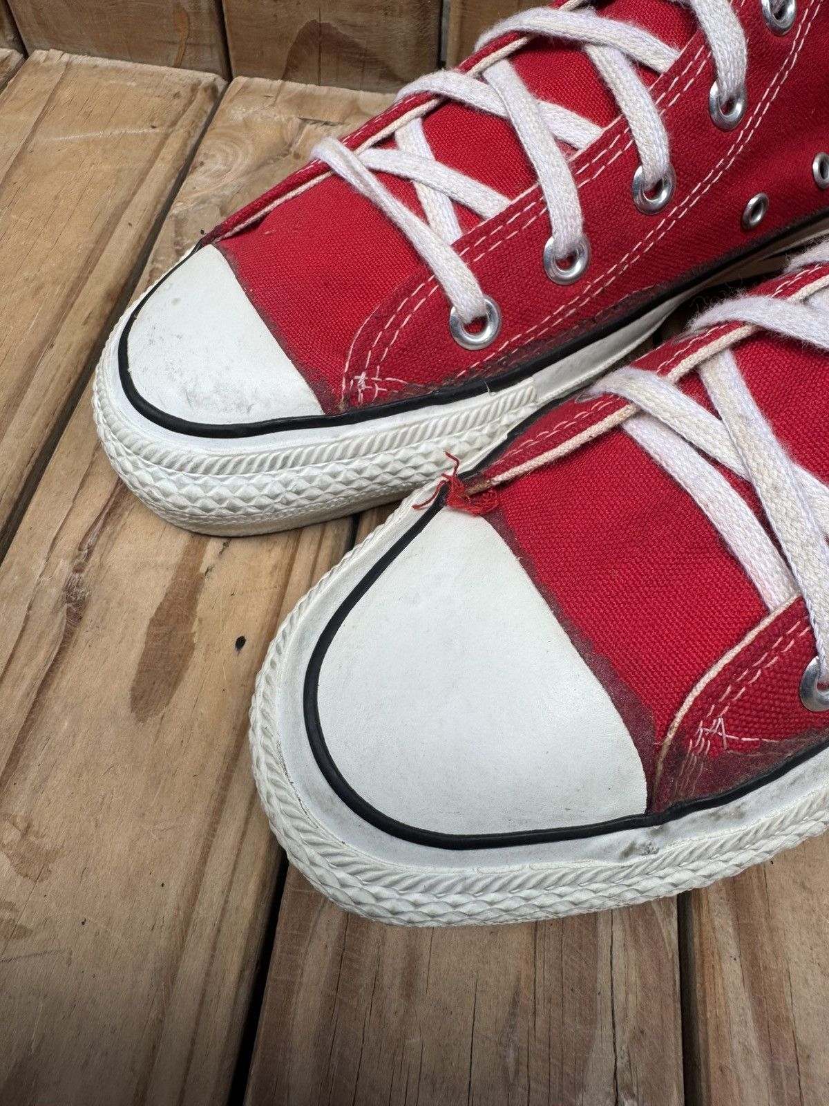 Converse VTG converse all star Hi Top canvas sneakers made in USA Size US 5 / EU 37 - 18 Thumbnail