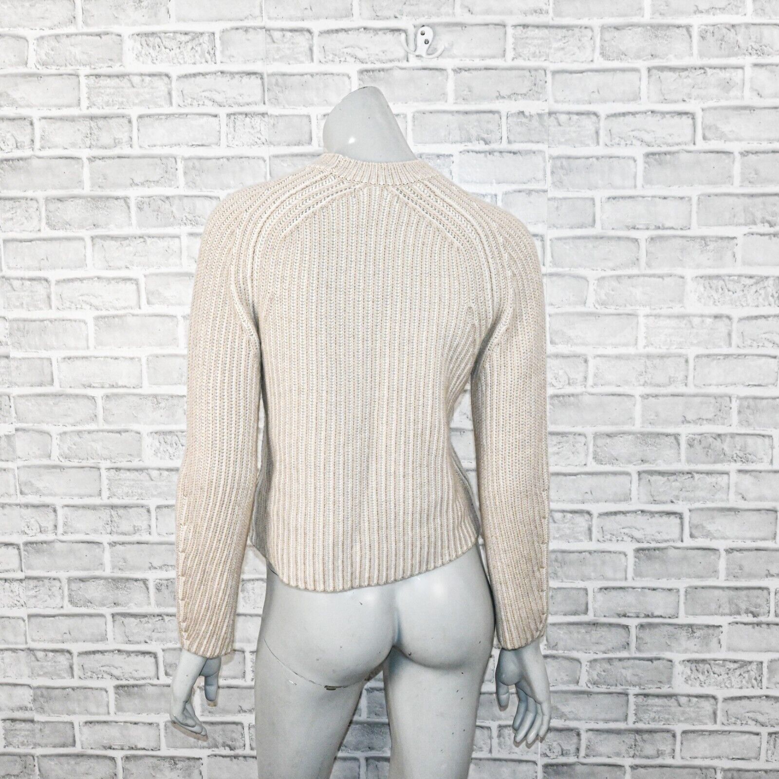 NAADAM NAADAM Women's Cashmiro Ribbed Crewneck Sweater in Oatmeal Size S / US 4 / IT 40 - 7 Thumbnail