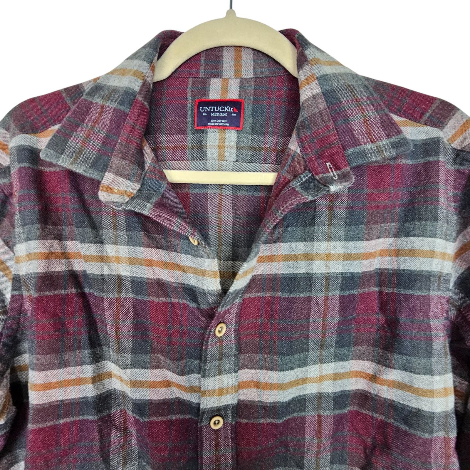 UNTUCKit UNTUCKit Mens Greyton Flannel Shirt Plaid M Gorpcore Weekend Size US M / EU 48-50 / 2 - 1 Thumbnail