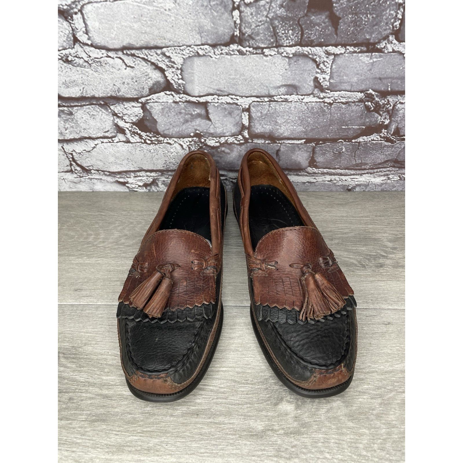 Johnston & Murphy Johnston & Murphy Passport Brown Black Kiltie Tassel Loafer Size US 9 / EU 42 - 14 Thumbnail