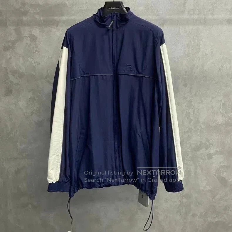 Balenciaga Balenciaga White Blue Logo School Jacket. Size US XS / EU 42 / 0 - 1 Thumbnail