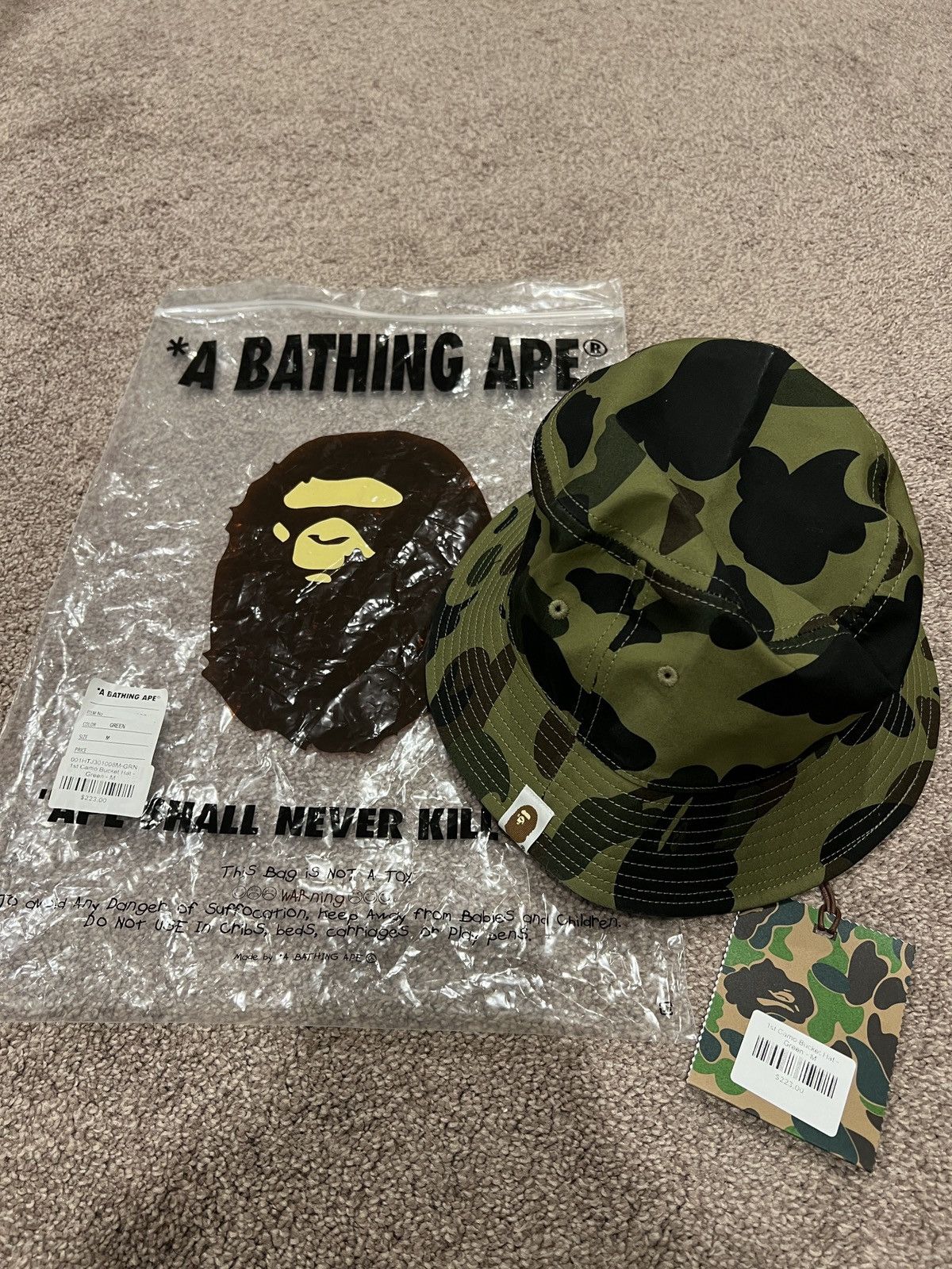 Bape Brand new A bathing ape Bape 1st camo bucket hat medium Size ONE SIZE - 1 Thumbnail