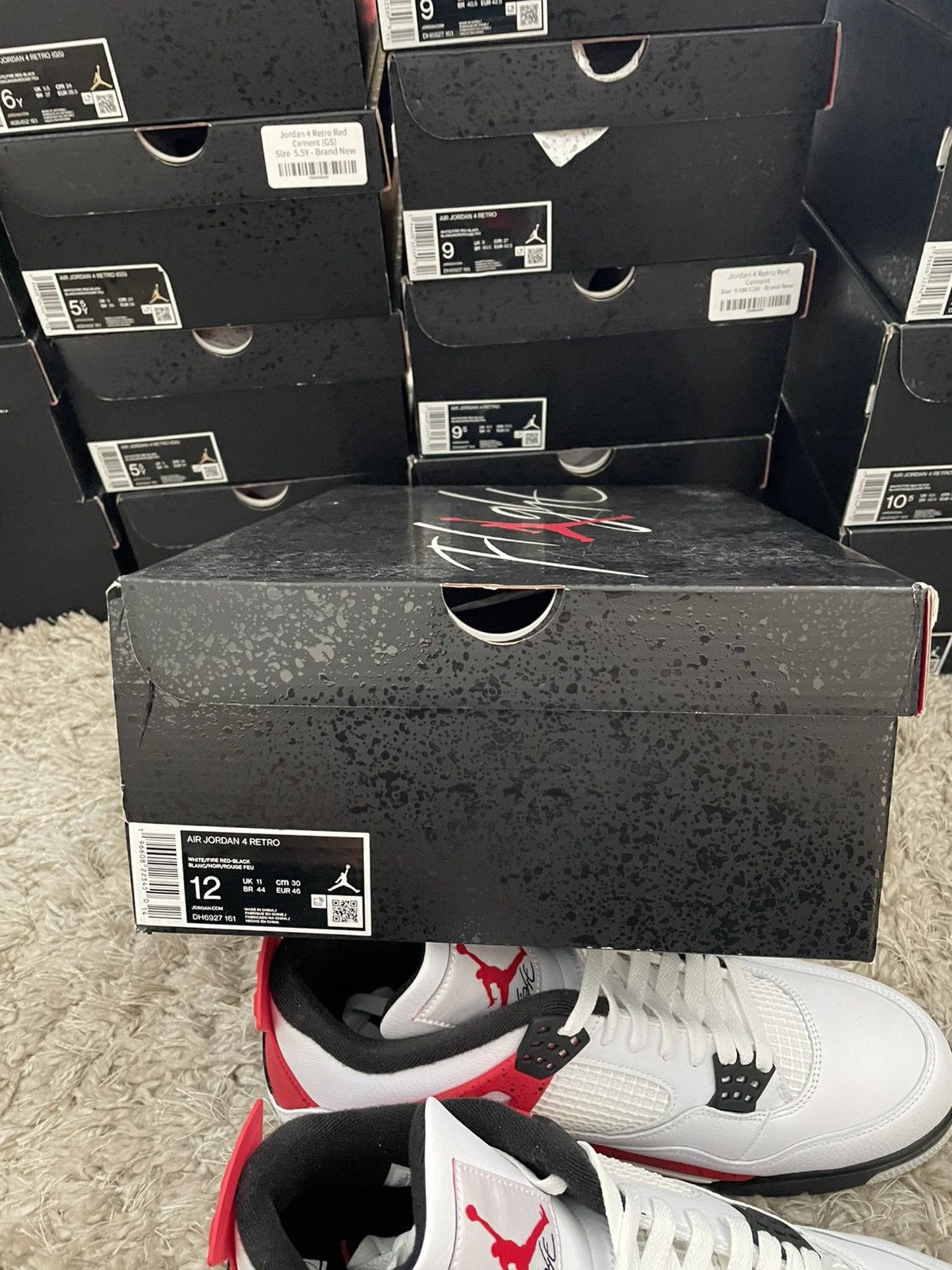 Jordan Brand Jordan 4 Red Cement Size US 12 / EU 45 - 8 Thumbnail