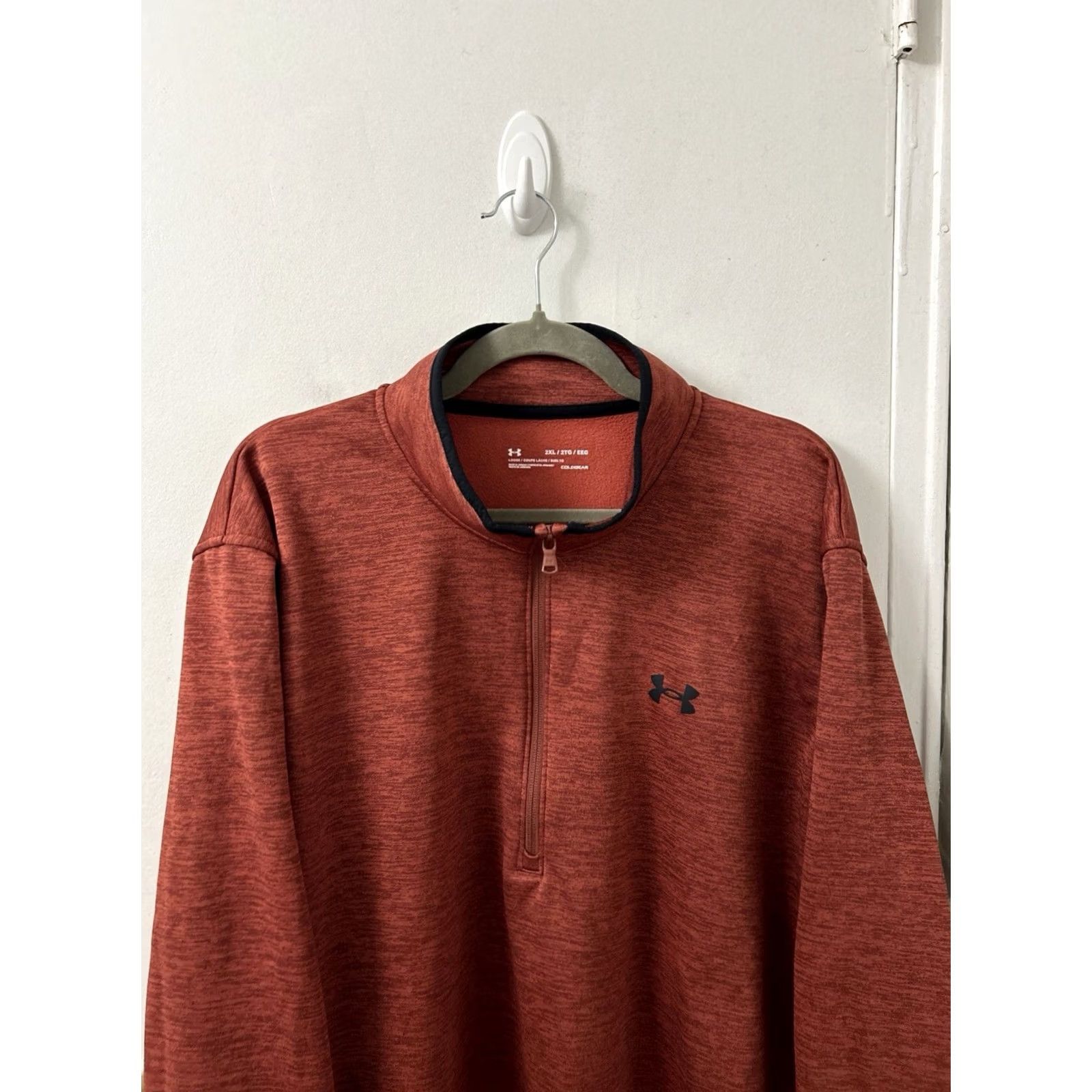 Under Armour Under Armour Red 1/4 Zip Mens 2XL ColdGear Fleece Lined Jacket Sweatshirt L/S Moisture Wicking Athletic Pull-Over Activewear Size US XXL / EU 58 / 5 - 2 Thumbnail
