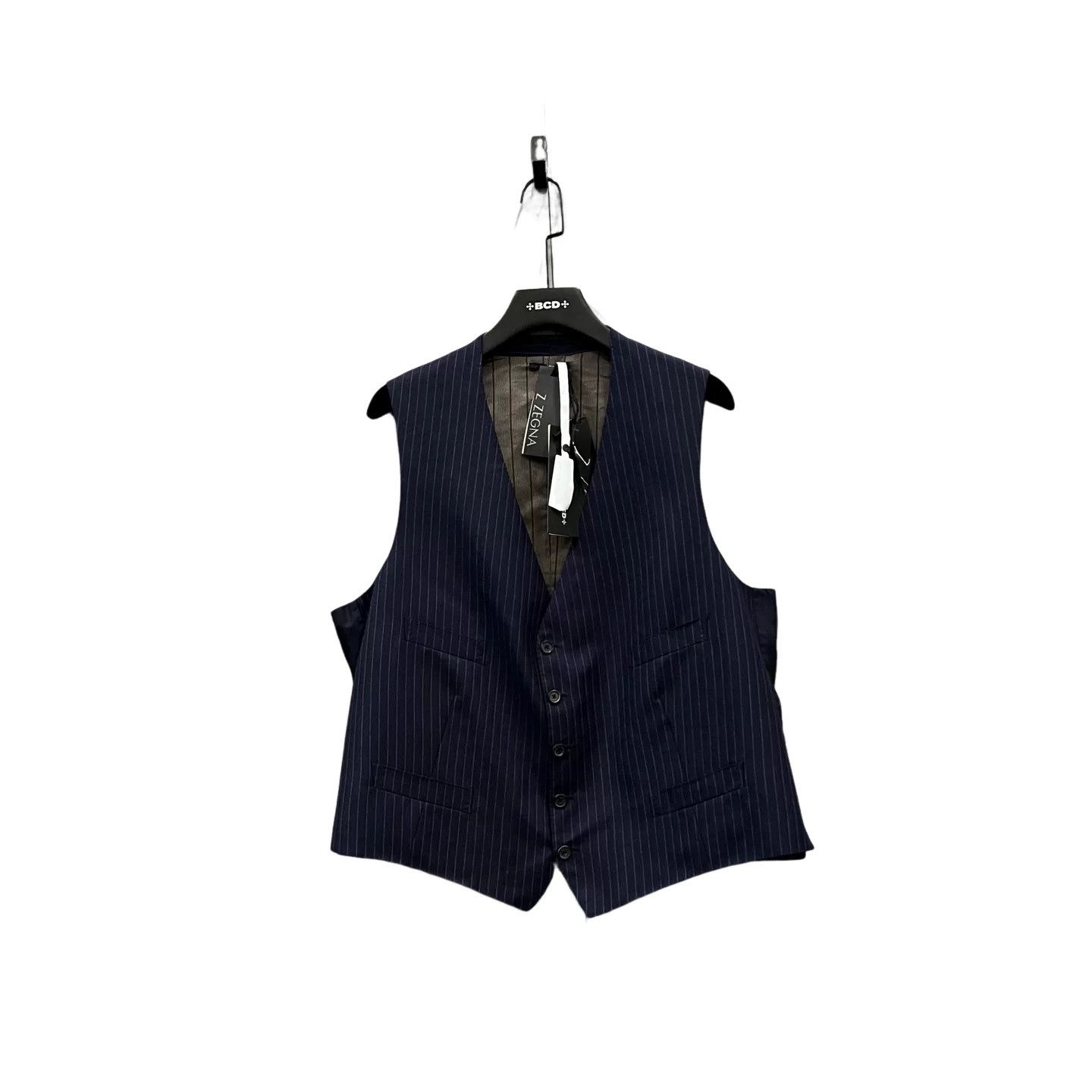 Ermenegildo Zegna Ermenegildo Zegna Couture Pinstripe Wool Vest 48R Size 48R - 1 Thumbnail
