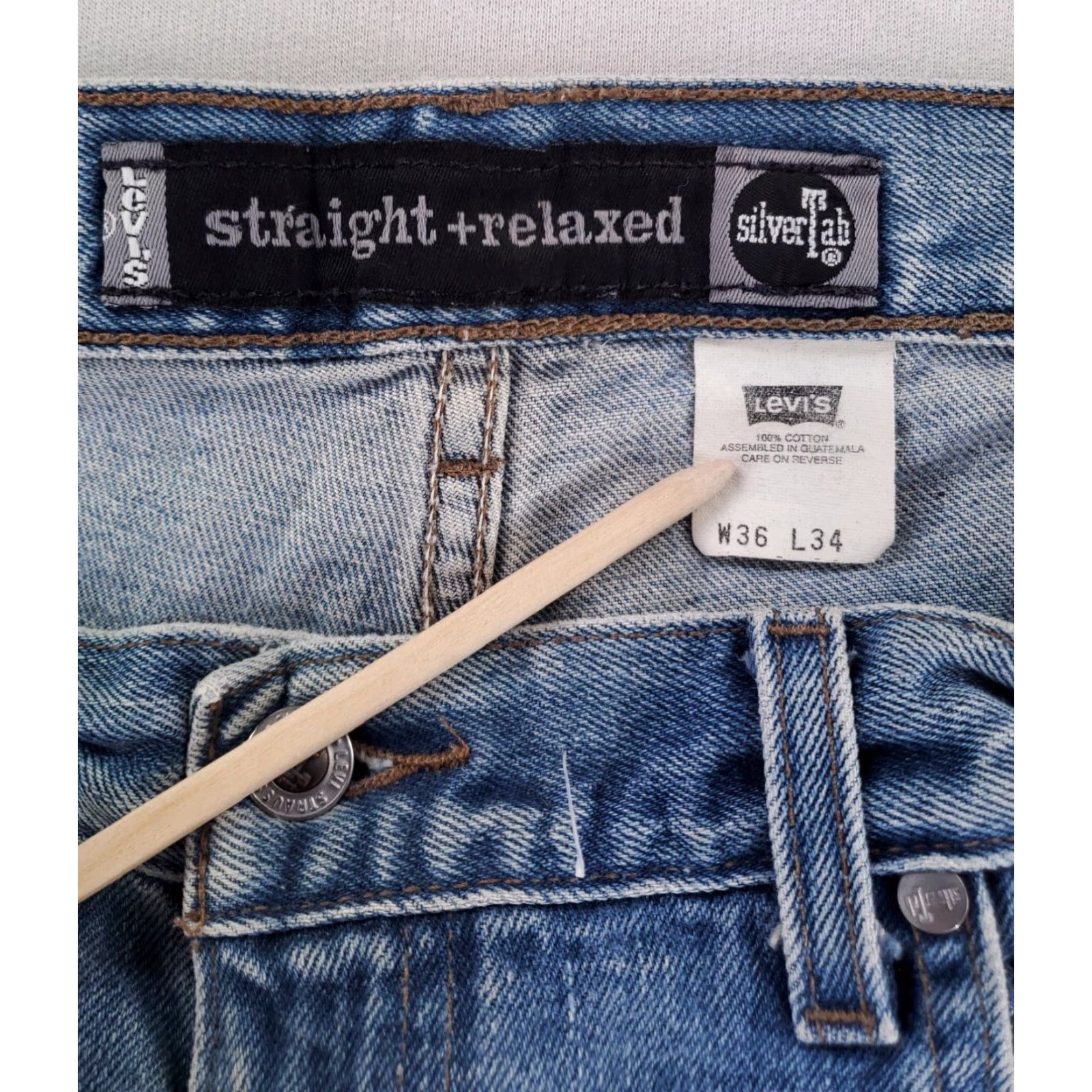Levi's VINTAGE Levi's Silvertab Straight Relaxed 90s Jeans Mens 34x31.5 34x34 Blue Denim Mens Size US 34 / EU 50 - 3 Thumbnail