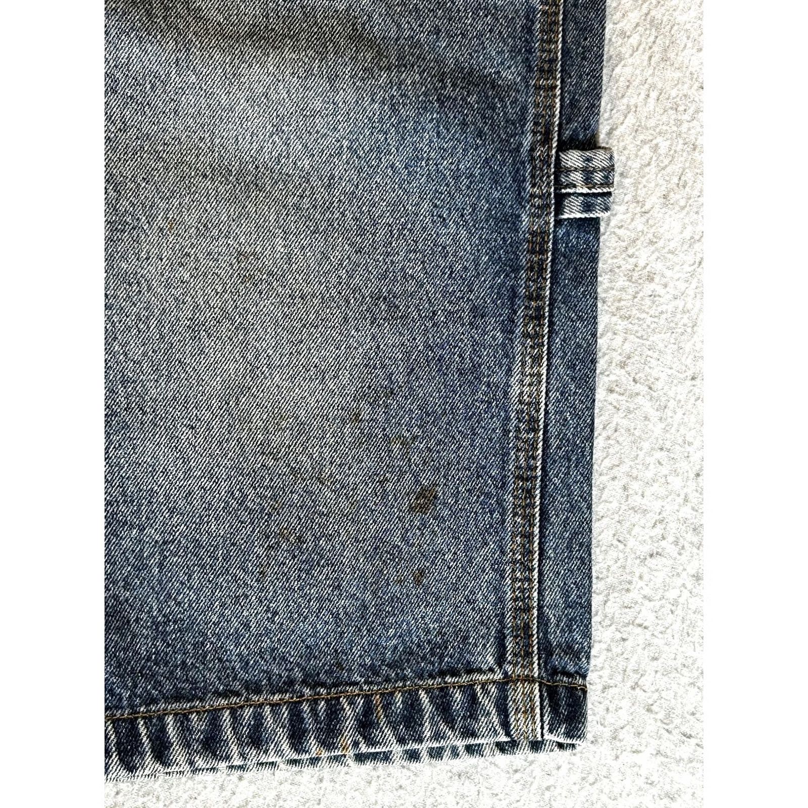 Vintage VINTAGE Bull.&.Bear Jean Shorts Men 36 Jorts Carpenter Wide Leg Blue Baggy Denim Cargo Shorts Men Blues Jeans Cargo Pocket 90s Skater Grunge Mens Size US 36 / EU 52 - 6 Thumbnail