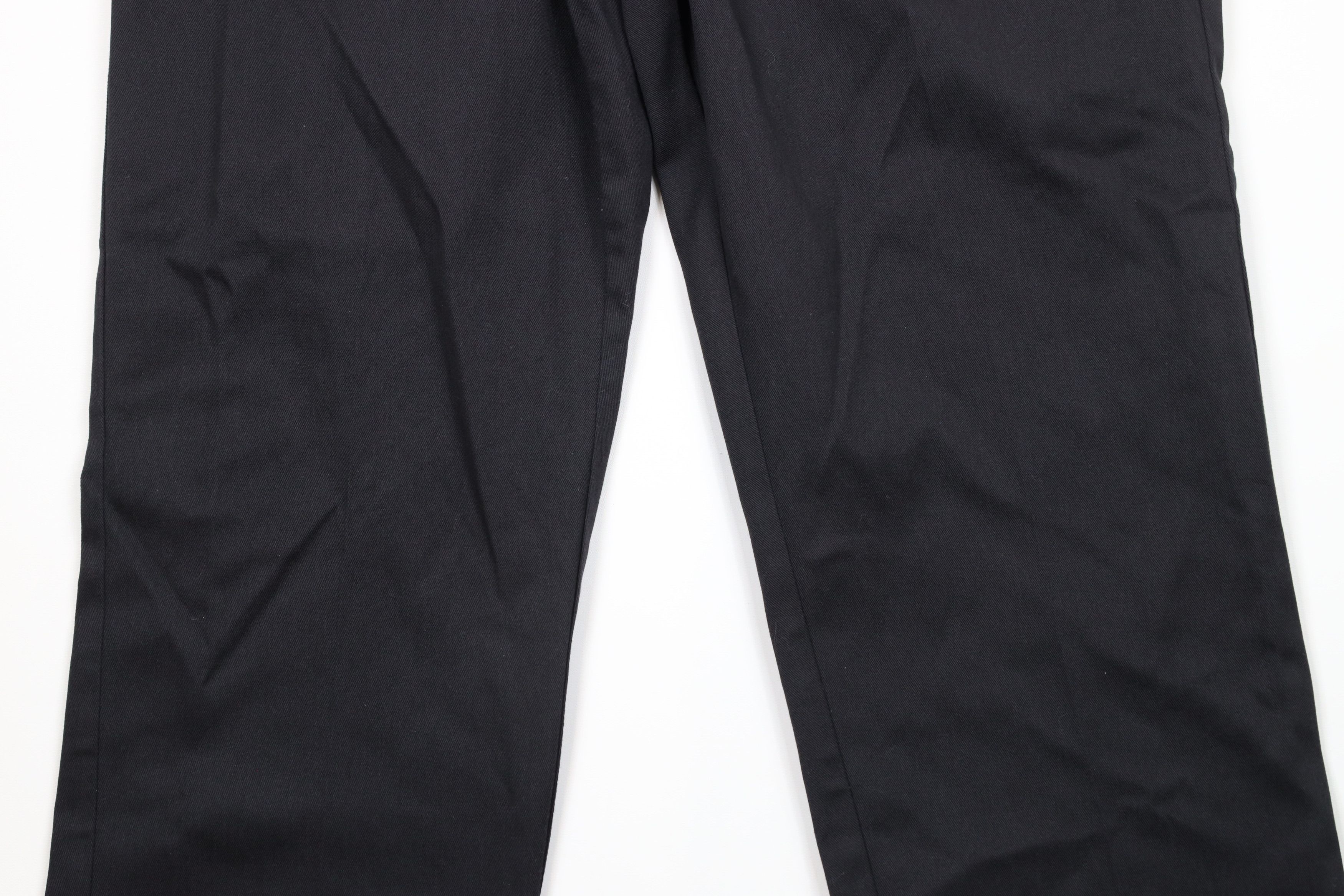 Dickies × Vintage Vintage 90s Dickies Spell Out Wide Leg Work Pants Black Size US 40 / EU 56 - 3 Thumbnail