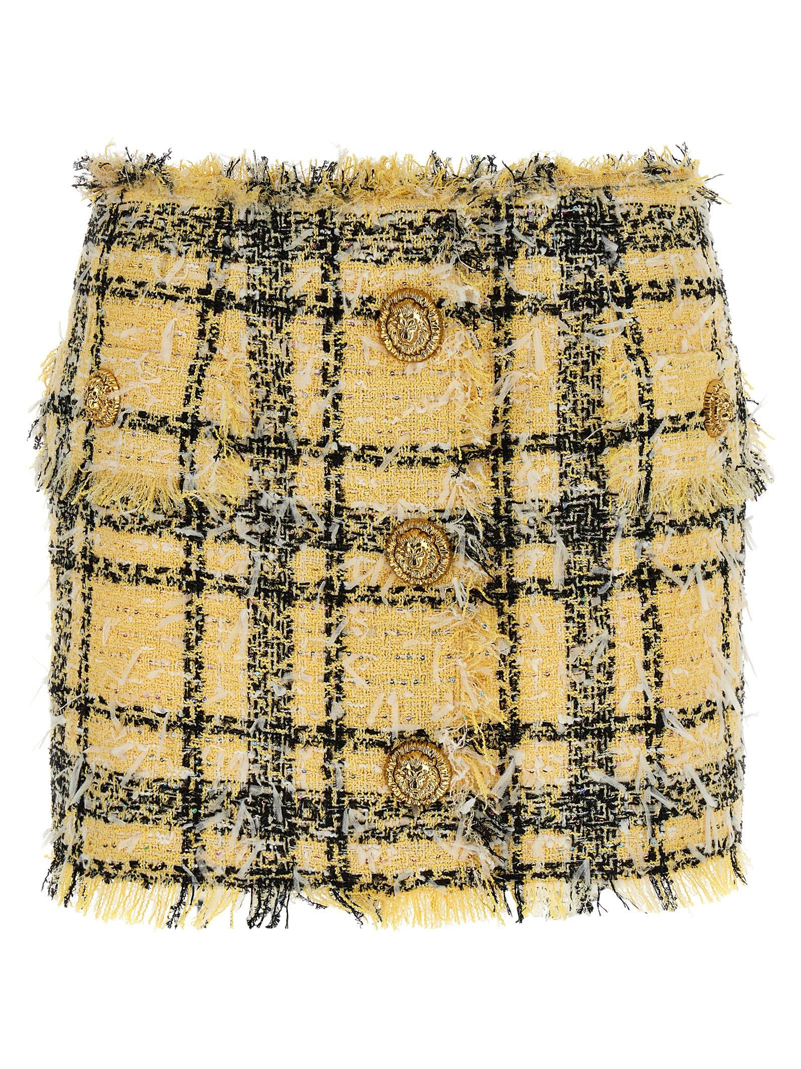 Balmain Lurex Tweed Skirt Size 27" / US 4 / IT 40 - 1 Thumbnail