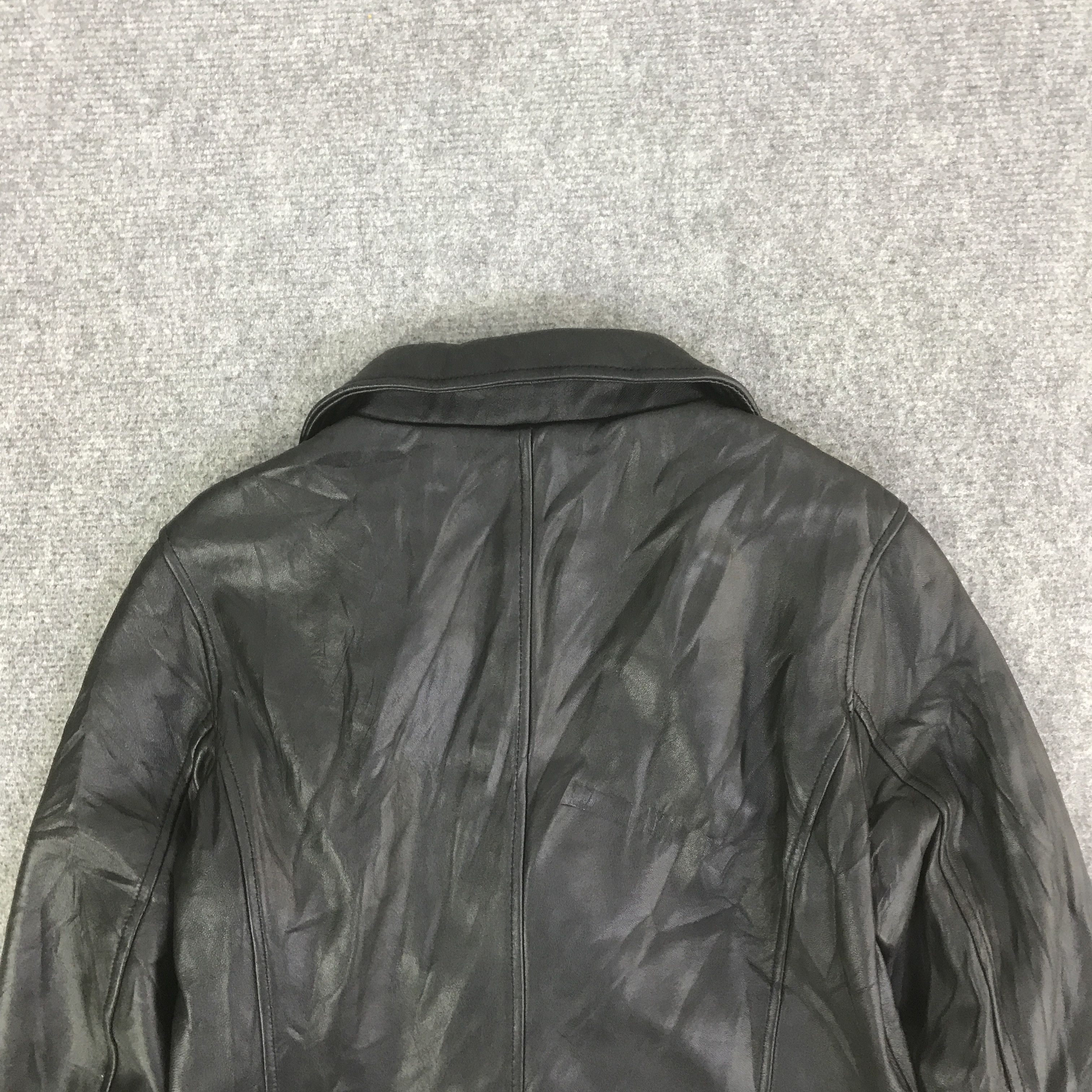 Japanese Brand URBAN RESEARCH BLACK LEATHER JACKET K132B16 Size US S / EU 44-46 / 1 - 4 Thumbnail