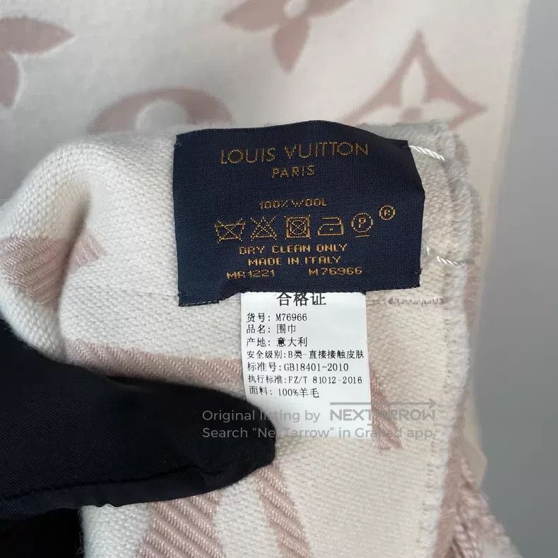 Louis Vuitton Louis Vuitton Dry Rose Pink Wool Scarf Size ONE SIZE - 7 Thumbnail