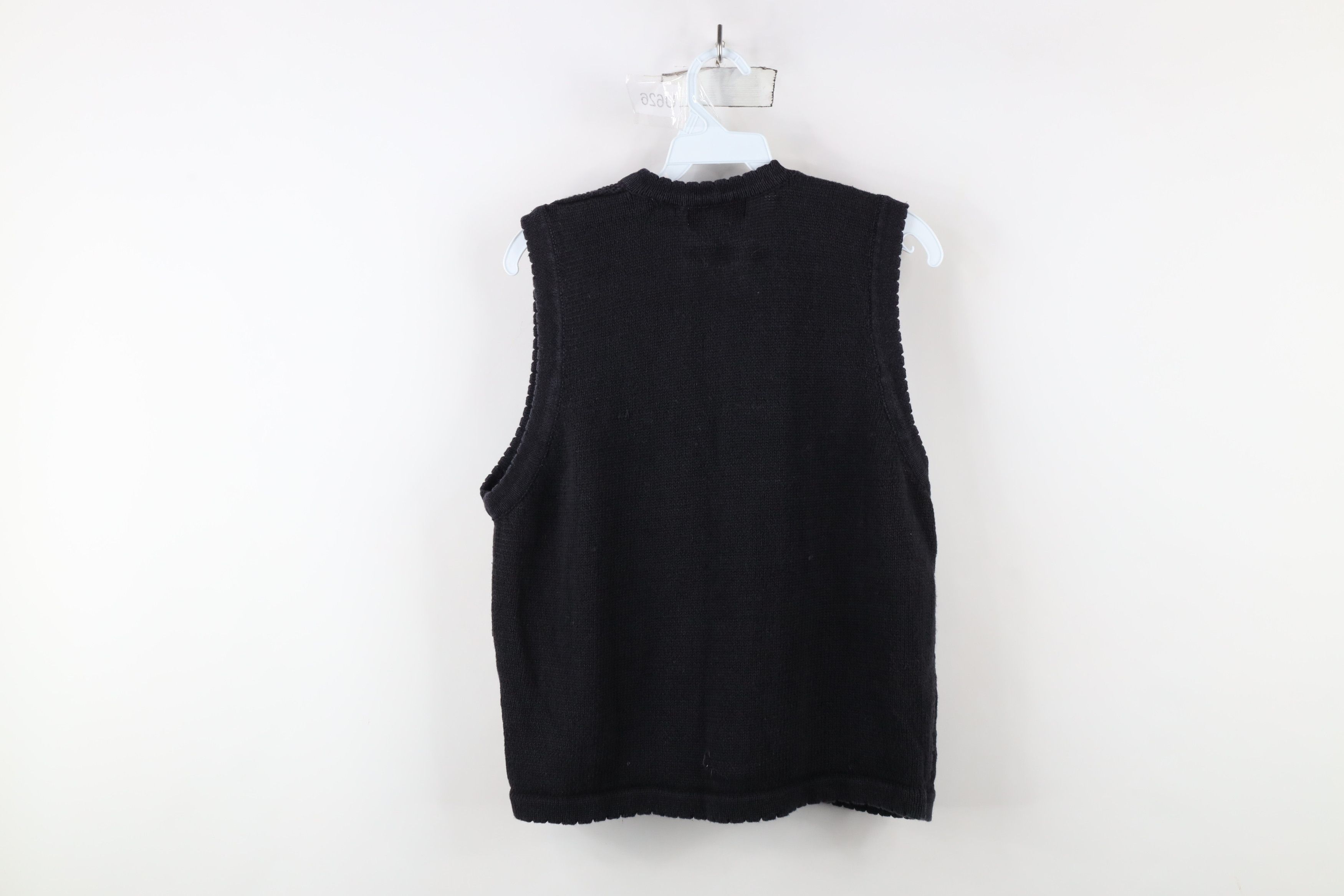 Vintage Vintage 90s Streetwear Flower Knit Cardigan Sweater Vest Size L / US 10 / IT 46 - 10 Thumbnail