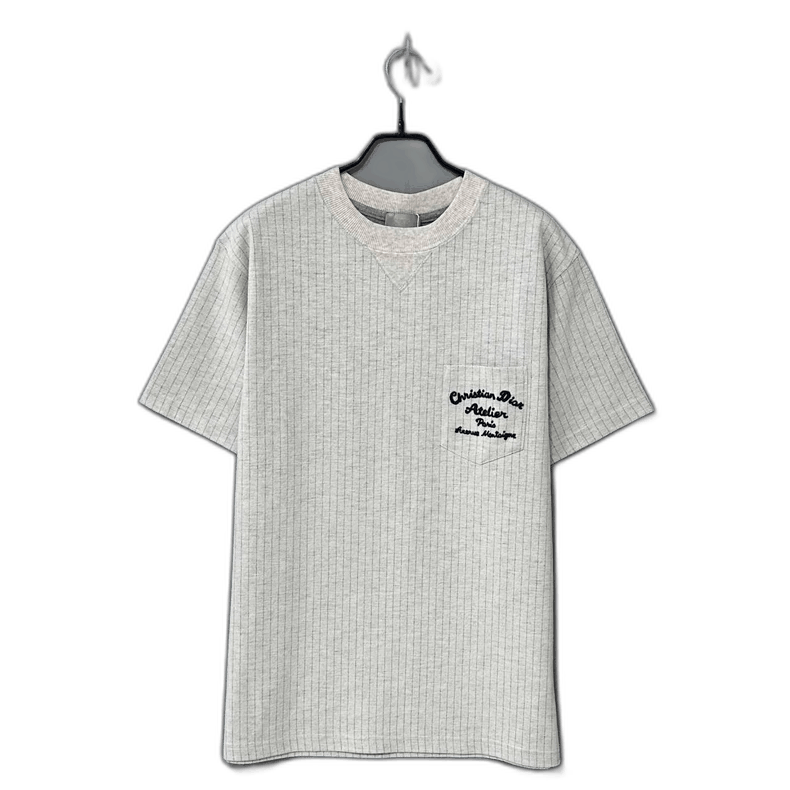 Dior Dior Embroidered Striped Short Sleeve Tee-2505 Size M / US 6-8 / IT 42-44 - 1 Thumbnail