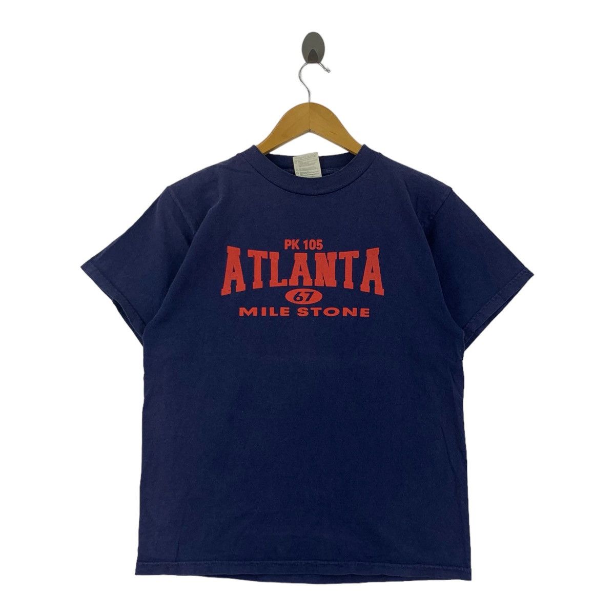Tultex Vintage ATLANTA MILE STONE PK 105 Collegiate Tee Shirt Size L / US 10 / IT 46 - 1 Thumbnail