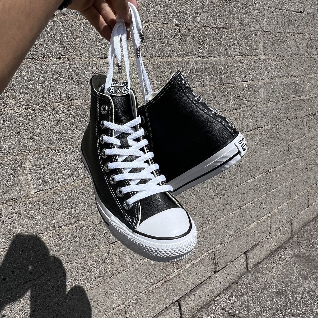 A G Rock N Roll Couture Archival Clothing Converse A G Rock N Roll Couture Leather Hightop Fleur Converse Grailed