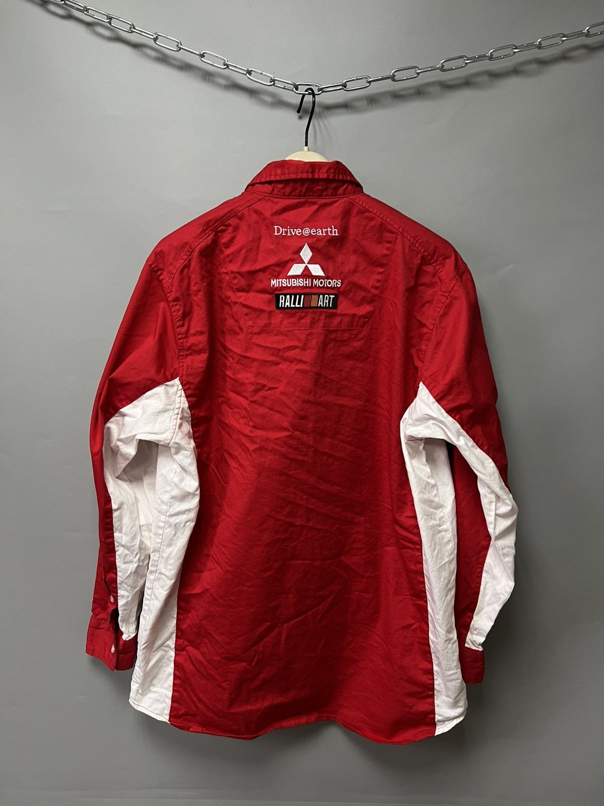 Japanese Brand Vintage Ralli Art Mitsubishi Motor Sports Shirt Button Up Size US M / EU 48-50 / 2 - 2 Thumbnail