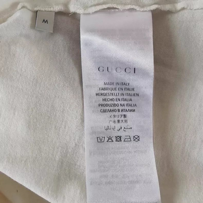 Prada Gucci White Short Sleeve TShirt with Leopard -2505 Size US L / EU 52-54 / 3 - 4 Thumbnail