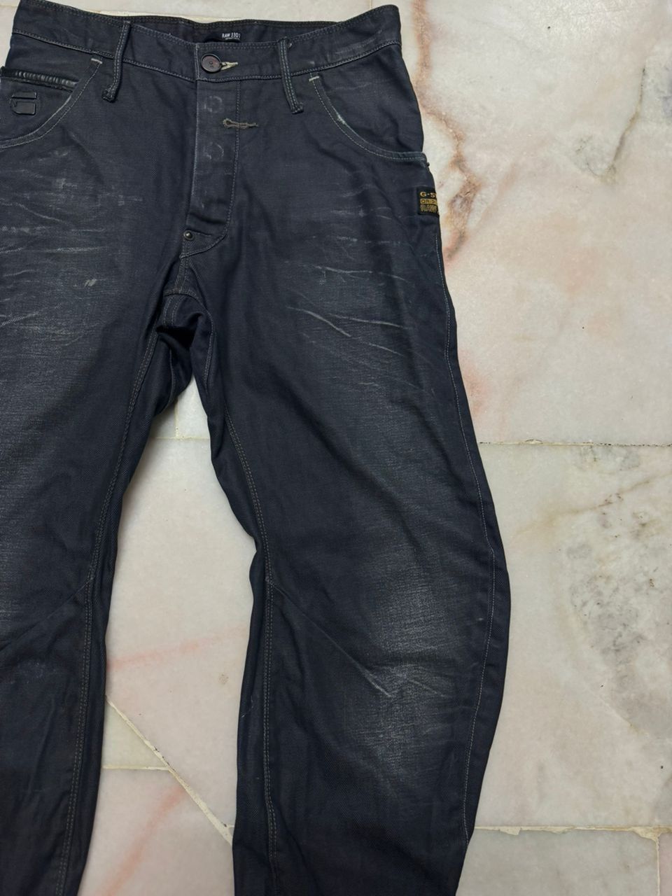 G-Star 💥3D Powell💥90s Style G Star Raw Mudwash Black Denim Sick Size US 27 - 5 Thumbnail