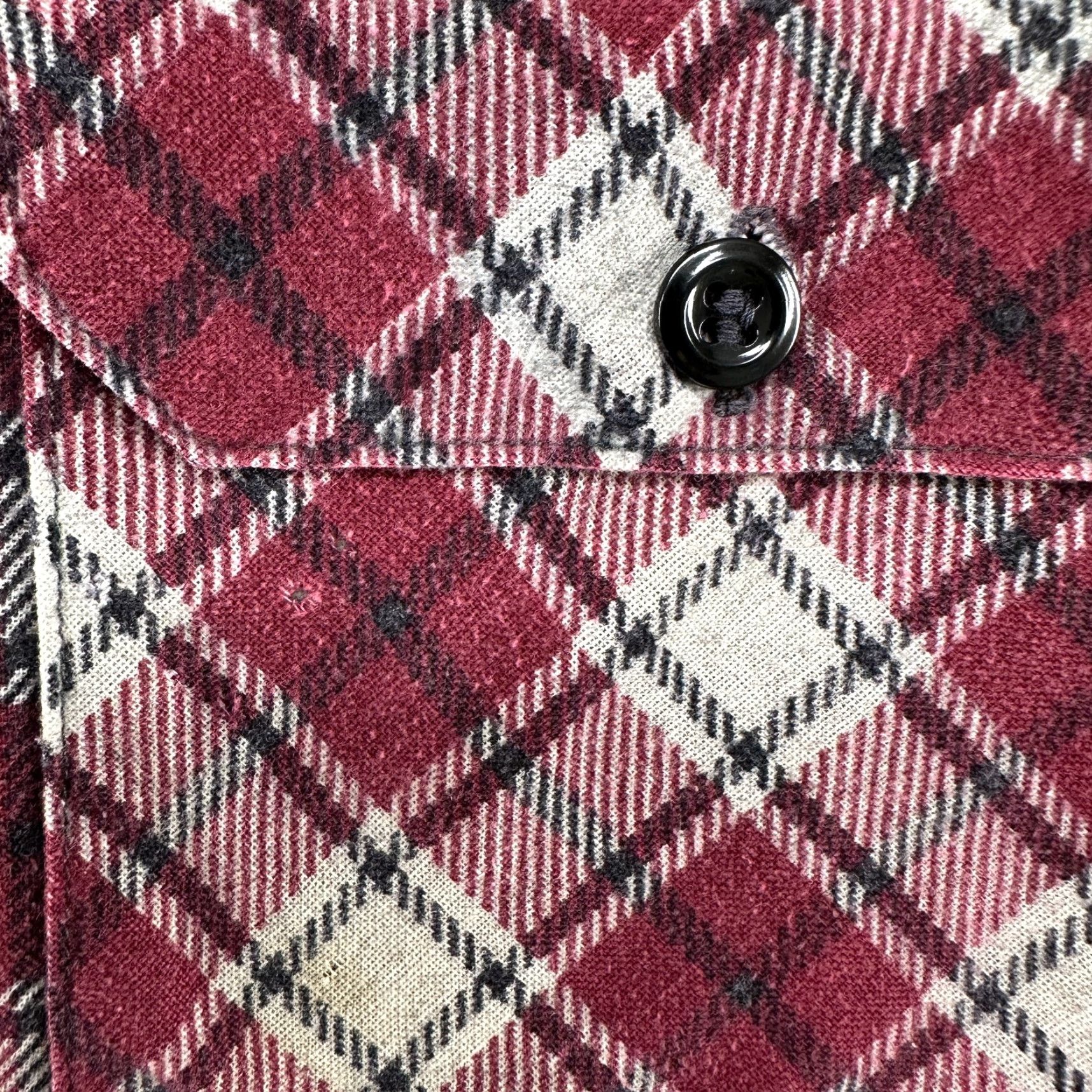 Sears VINTAGE Sears Shirt Mens L Red Flannel Plaid Long Sleeve Button Up Quilted Lined Size US L / EU 52-54 / 3 - 7 Thumbnail