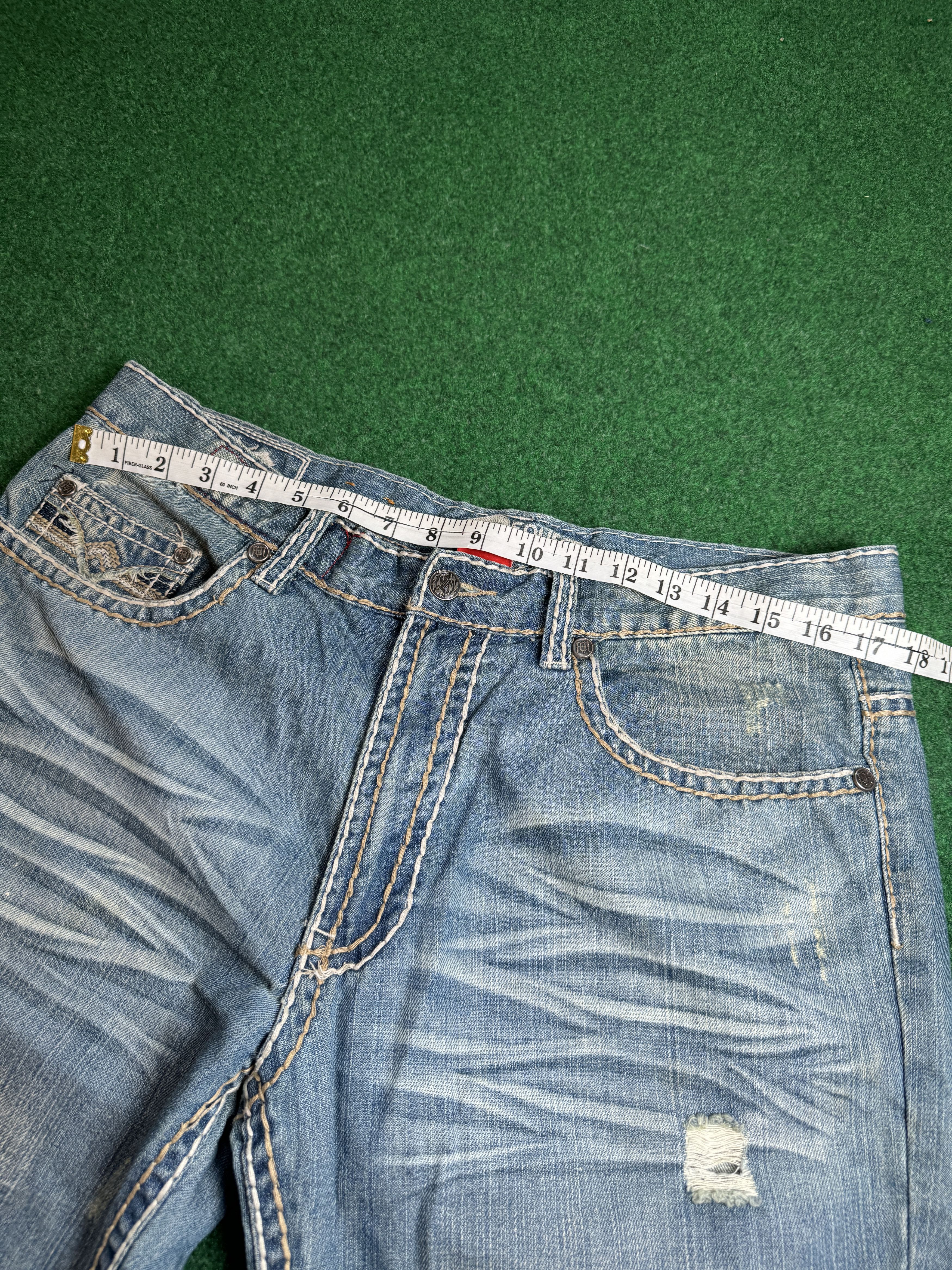 Request Jeans Vintage Y2K Request Denim Shorts Distressed Cut Off Jorts Size US 34 / EU 50 - 5 Thumbnail