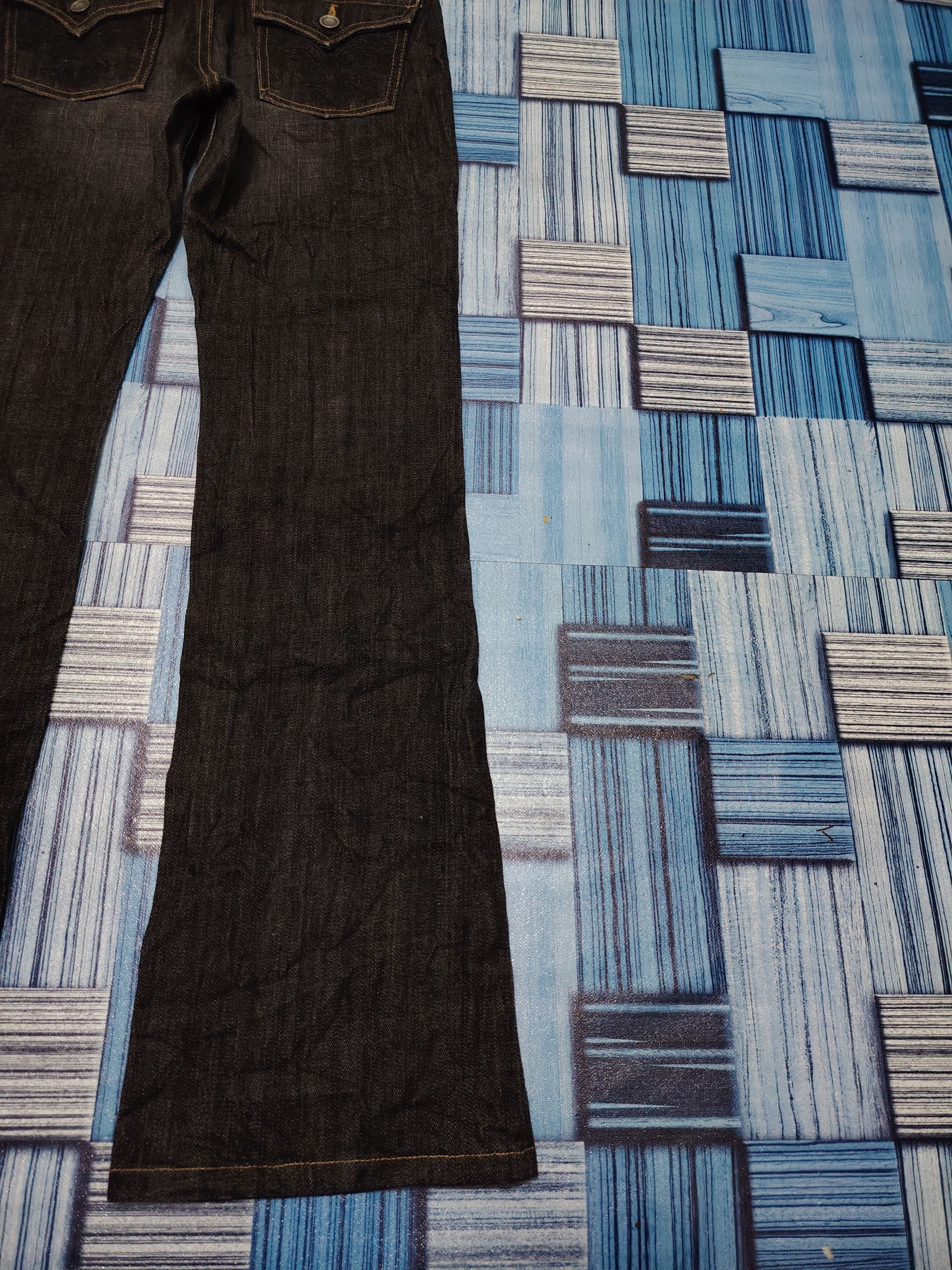 If Six Was Nine × Japanese Brand Japanese Sasson Black Flared Jeans Tribal embroidery Pocket Size US 27 - 18 Thumbnail