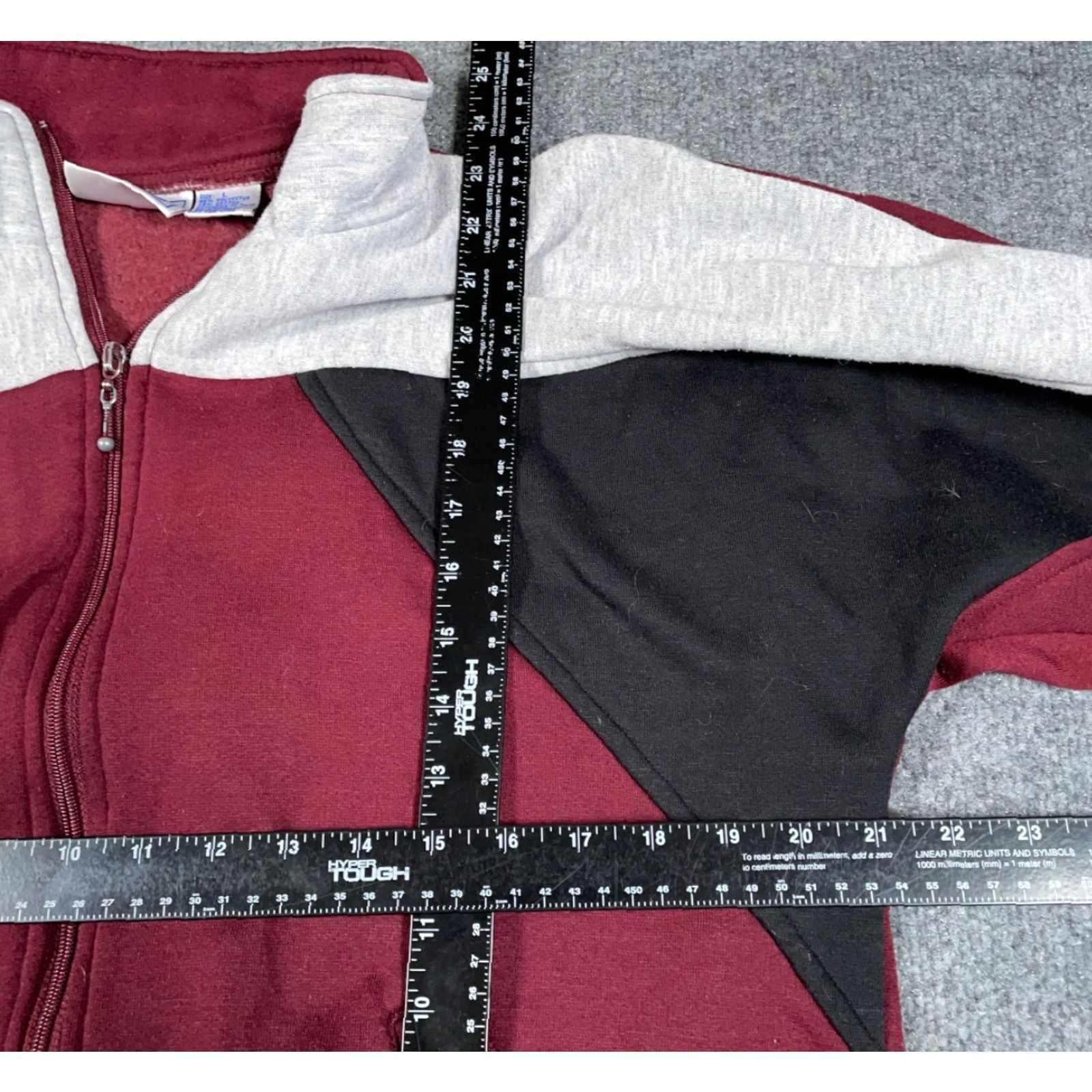 McGregor VTG MacGregor Sweatshirt Adult Large Red Gray Panel 80s 90s Retro Zip Full Zip Pockets Men Size US L / EU 52-54 / 3 - 4 Thumbnail