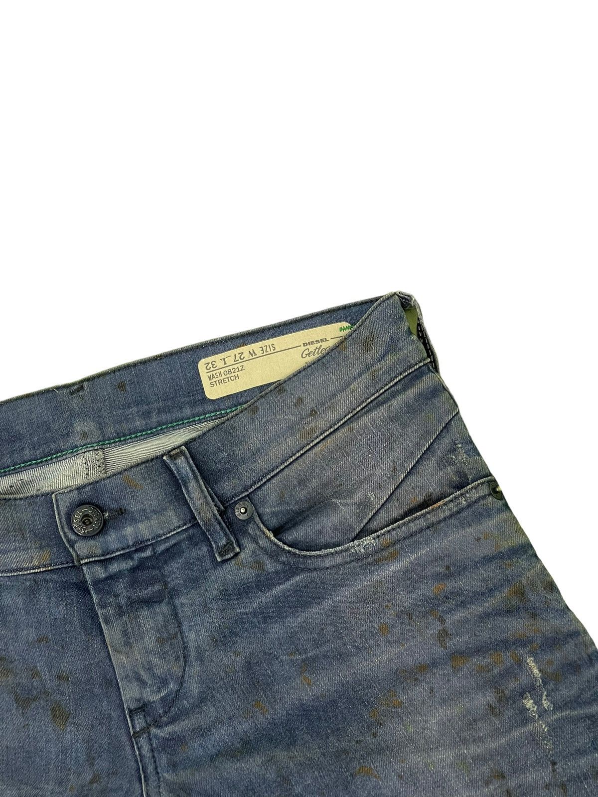 Diesel Skinny Jeans Diesel Gettleg Distress Paint Splash 6🟦2 Size US 29 - 11 Thumbnail