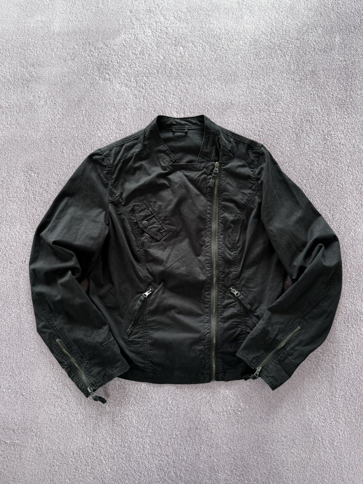 Japanese Brand 00s Rick Owens Style Avant Garde Womens Black Cotton Jacket Size M / US 6-8 / IT 42-44 - 1 Thumbnail