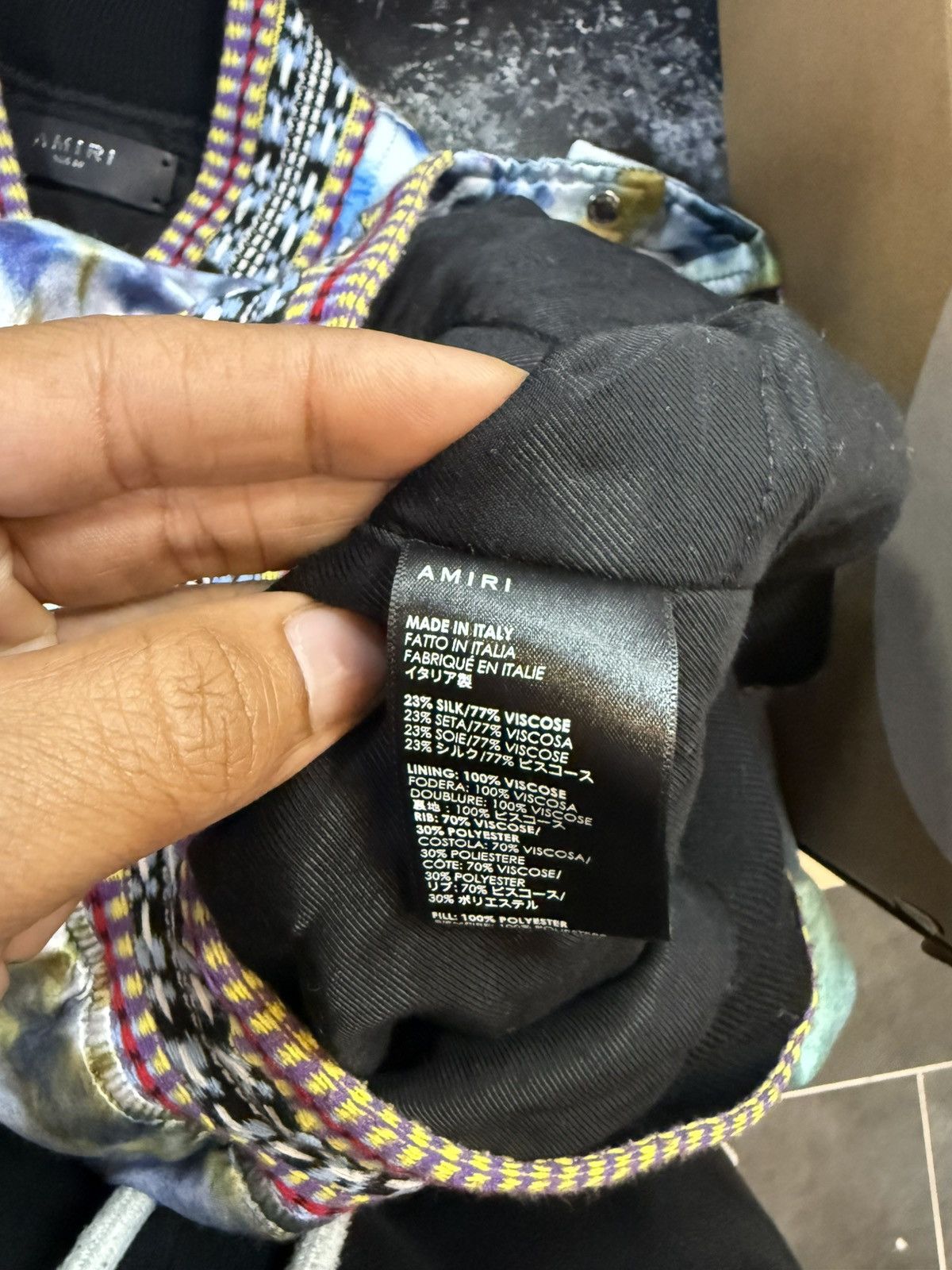 Amiri Amiri Tie Dye Bomber with Embroidered Cuffs Size US M / EU 48-50 / 2 - 5 Thumbnail