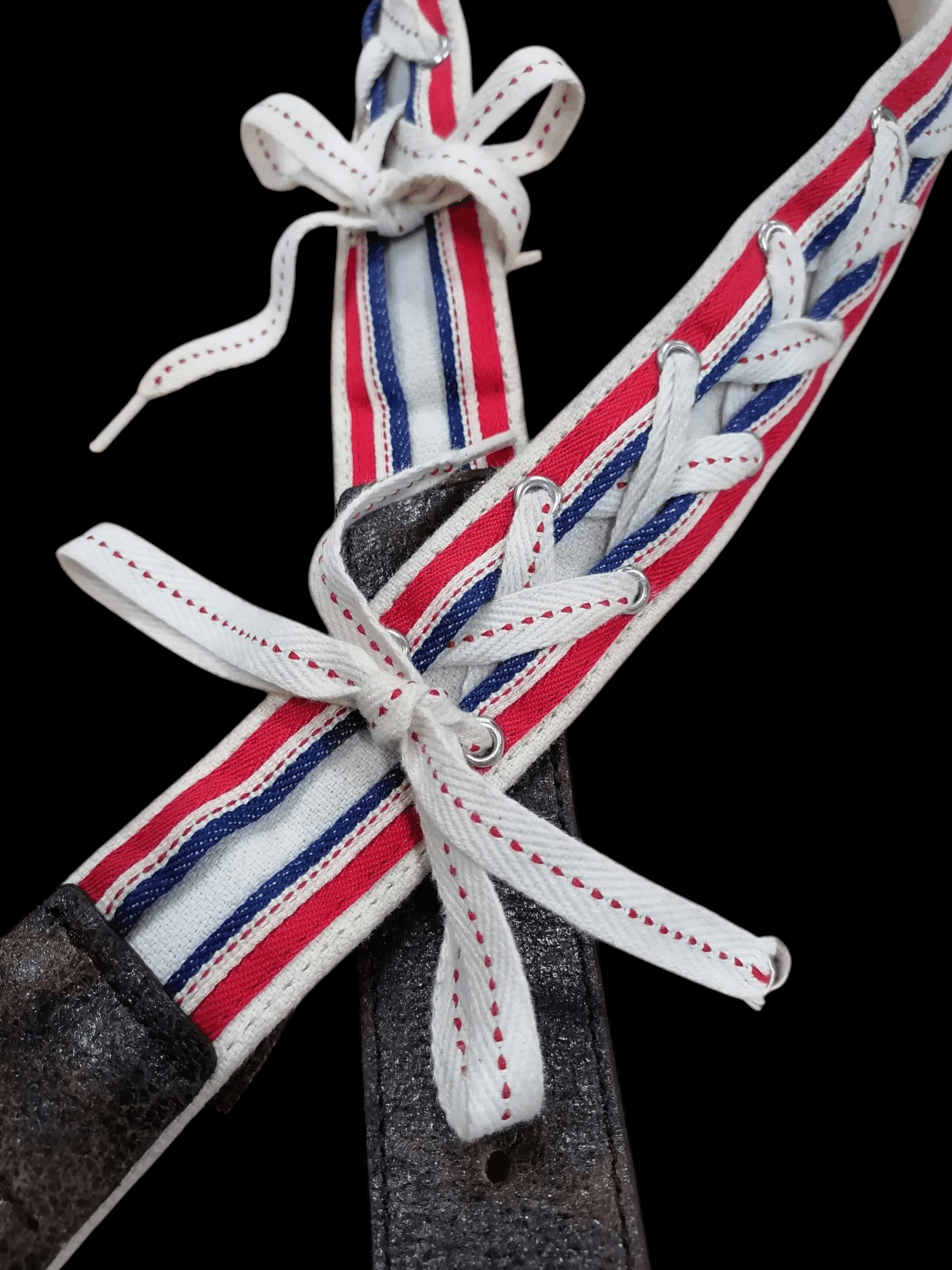If Six Was Nine × Le Grande Bleu (L.G.B.) × Marithe + Francois Girbaud Marithe Francois Girbaud MFG Lace Selvedge Belts Size ONE SIZE - 6 Thumbnail