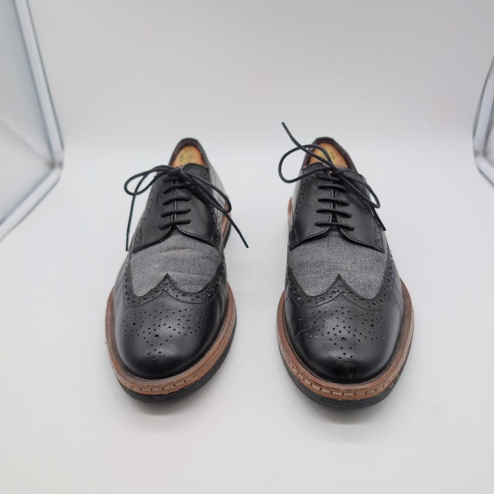 Ben Sherman Ben Sherman Black/Gray sz 11.5 Oxfords Leather Wingtip Desi Size US 11.5 / EU 44-45 - 2 Thumbnail