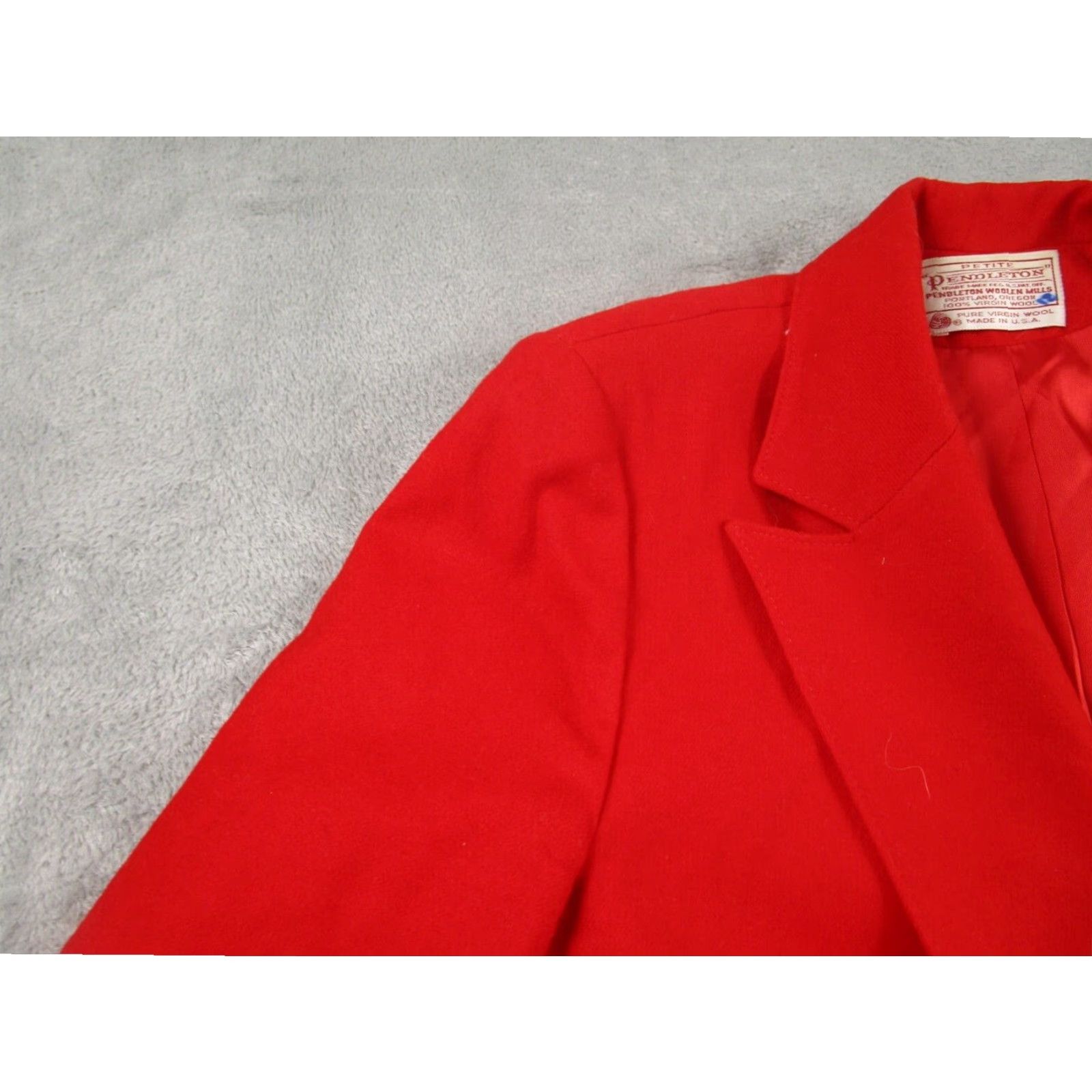 Pendleton VINTAGE Pendleton Wool Blazer Womens Petite Red 90s Preppy Jacket Size XL / US 12-14 / IT 48-50 - 3 Thumbnail
