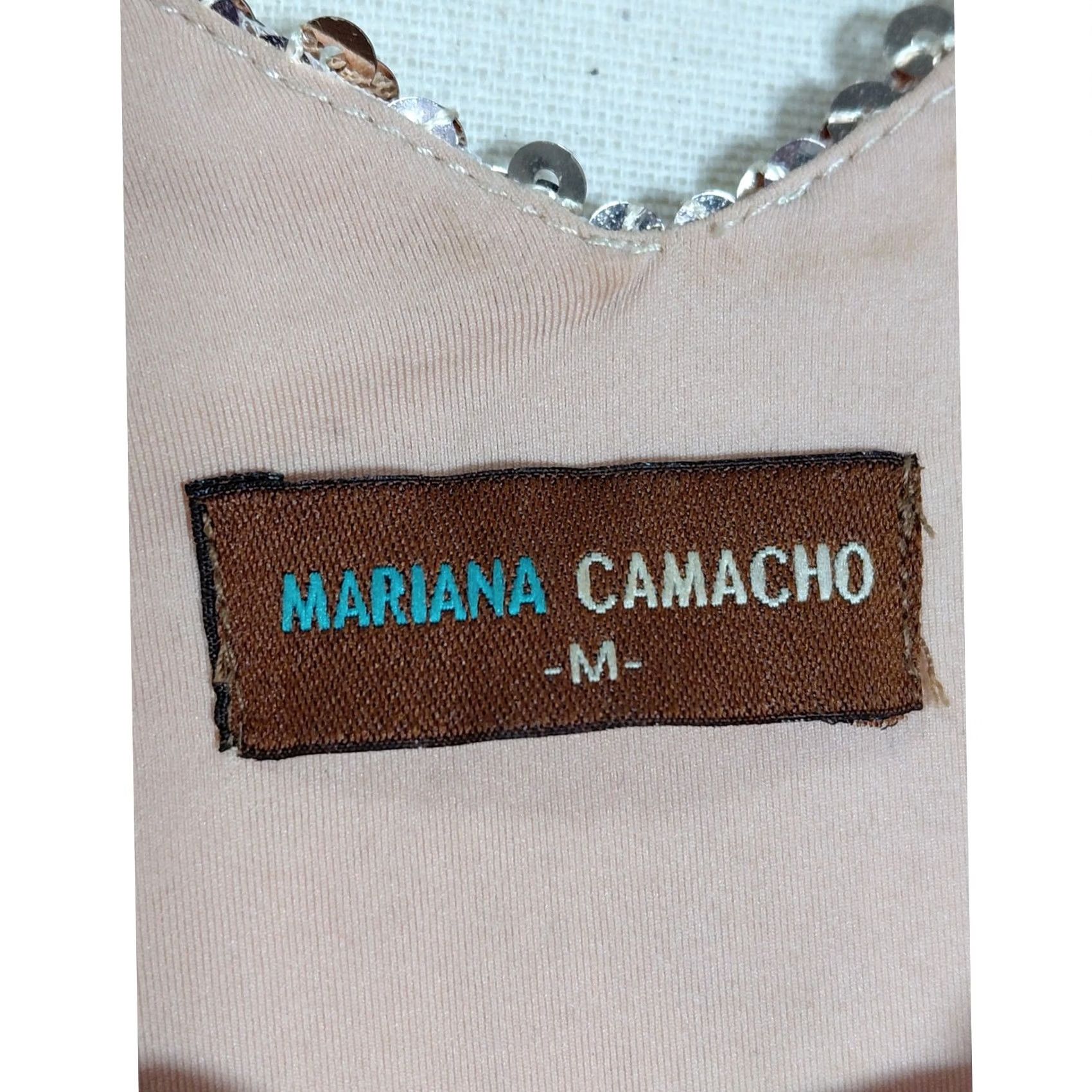 Vintage MARIANA CAMACHO -M- Sequin Fringe Top Silver Short M Women Size M / US 6-8 / IT 42-44 - 5 Thumbnail