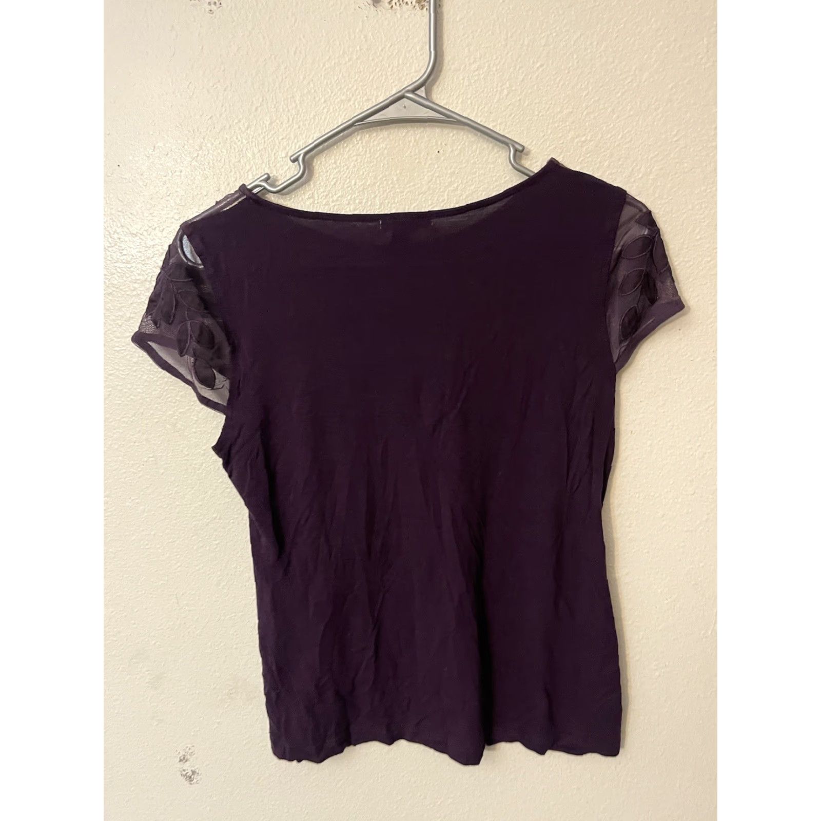 H&M H&M Basic T-Shirt Maroon Women M Casual Solid Lightweight All Seasons Regular Womens Size M / US 6-8 / IT 42-44 - 2 Thumbnail