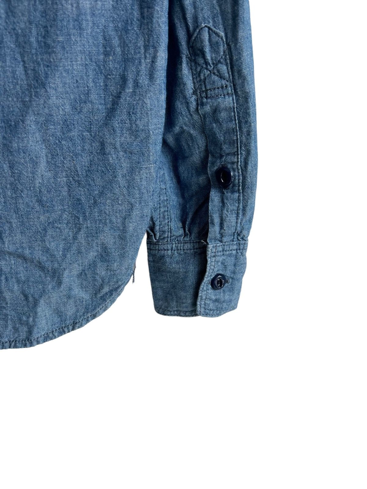 Buzz Rickson's Vintage 1960s Cat Eye Button Gussets Selvaged Chambray Shirt Size US S / EU 44-46 / 1 - 11 Thumbnail