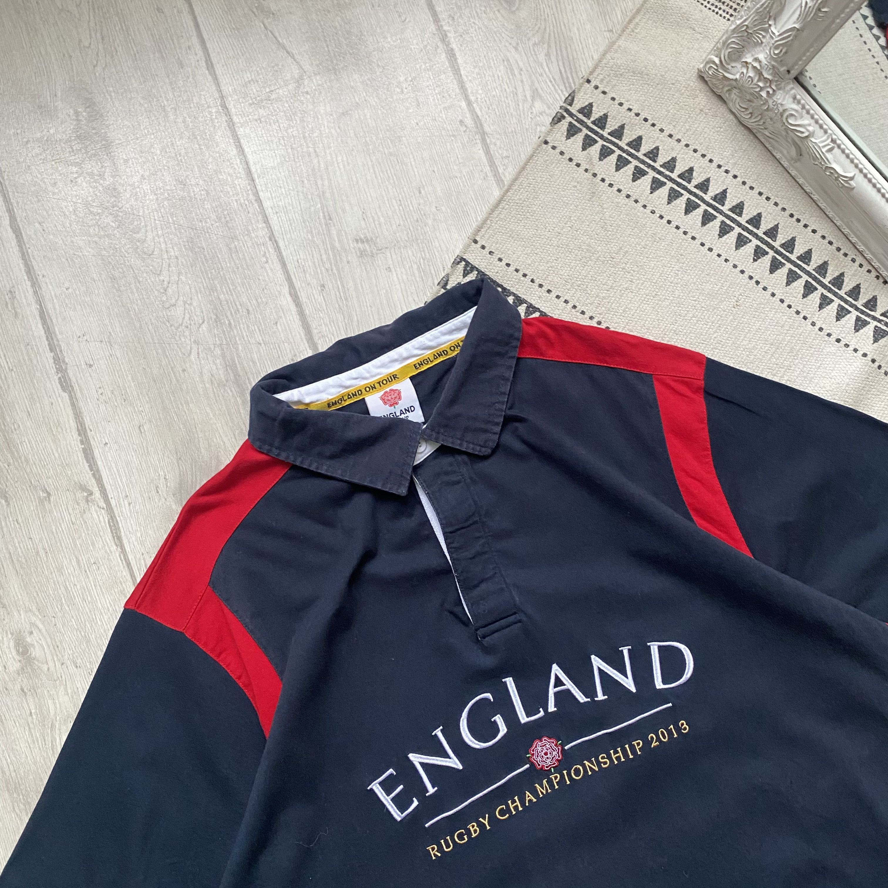 Cotton Traders 🏈 Vintage England Rugby Championship polo shirts Dill Size US XXL / EU 58 / 5 - 2 Thumbnail