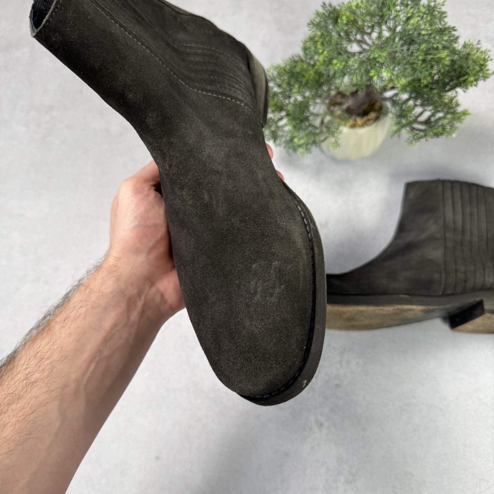 Allsaints Vintage Allsaints Men Suede Chelsea Size 42 US8.5 Grey Size US 8.5 / EU 41-42 - 5 Thumbnail