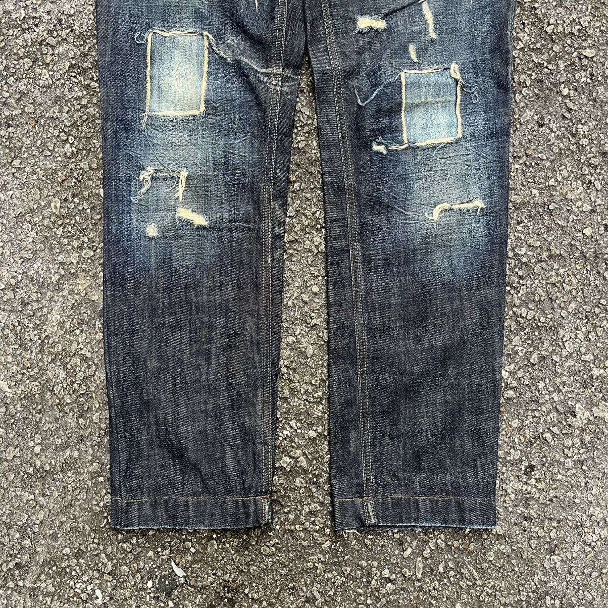 Dolce & Gabbana Y2K Vintage D&G Denim Patches Distressed Jeans Streetwear Size US 34 / EU 50 - 2 Thumbnail