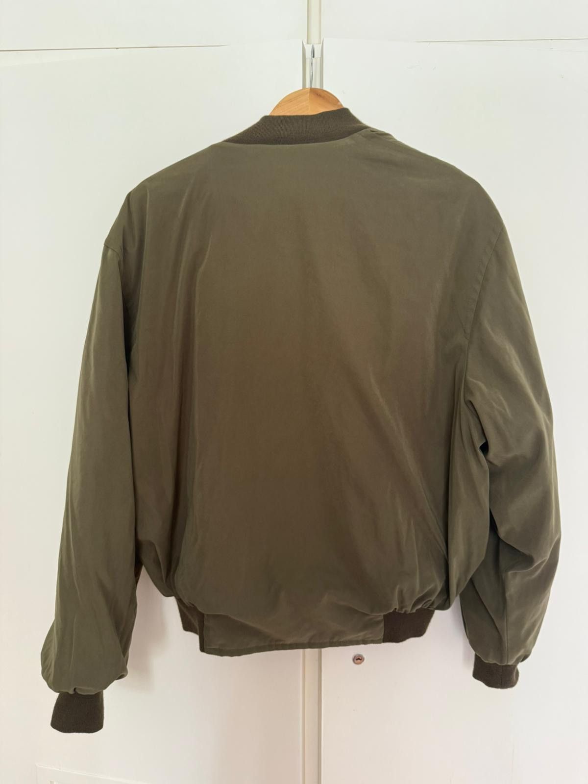Hermes Vintage Hermes 80s Green Silk Reversible Bomber Jacket Size US M / EU 48-50 / 2 - 6 Thumbnail