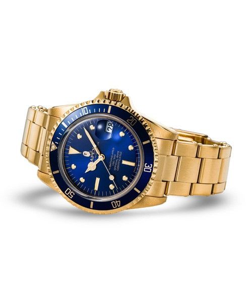 A BATHING APE CLASSIC TYPE 1 BAPEX M Watch Gold / Blue Jewelry Watches