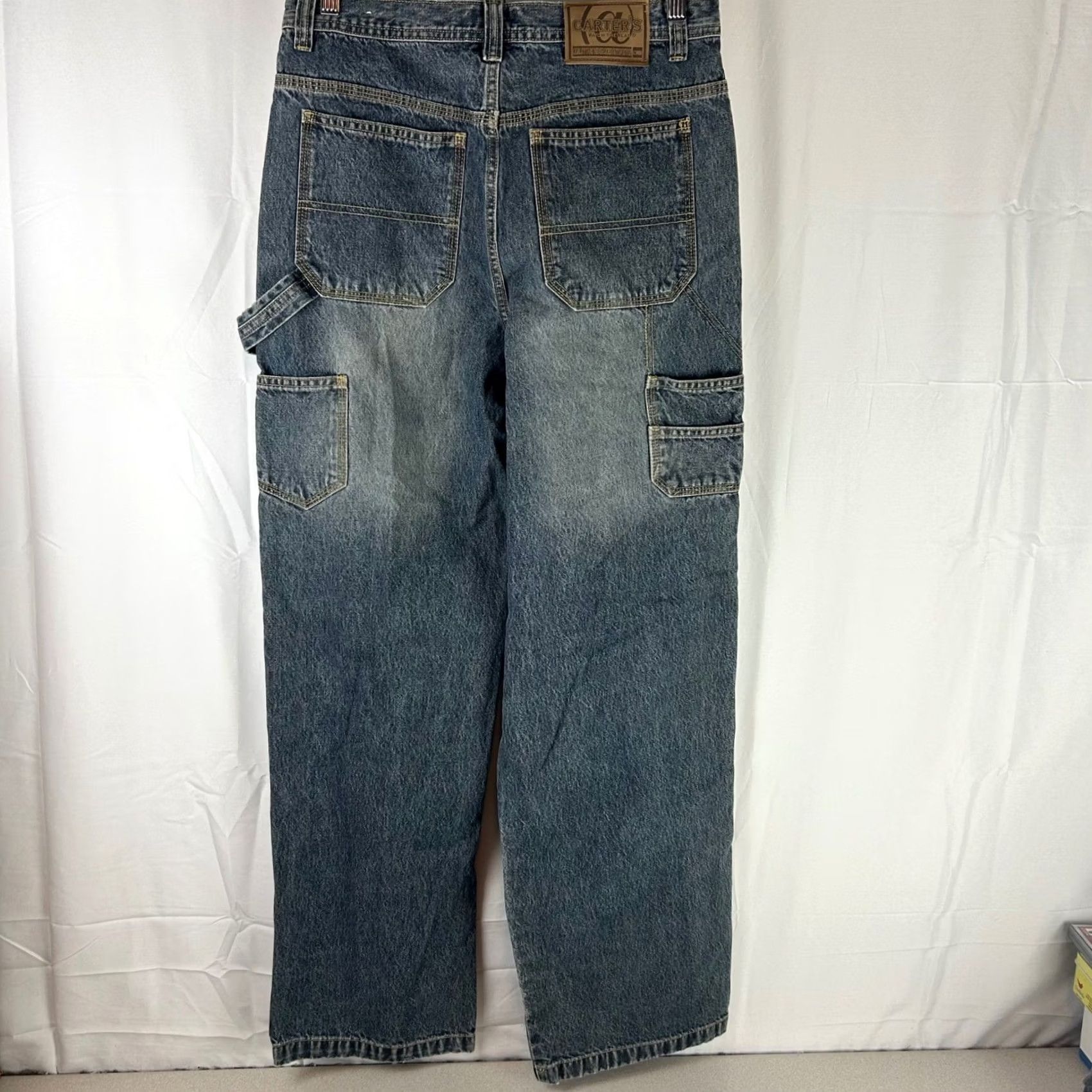 Swatch VINTAGE Carters Watch the Wear Blue Denim Carpenter Jeans Wide Leg Mens 30x31 Size US 30 / EU 46 - 4 Thumbnail