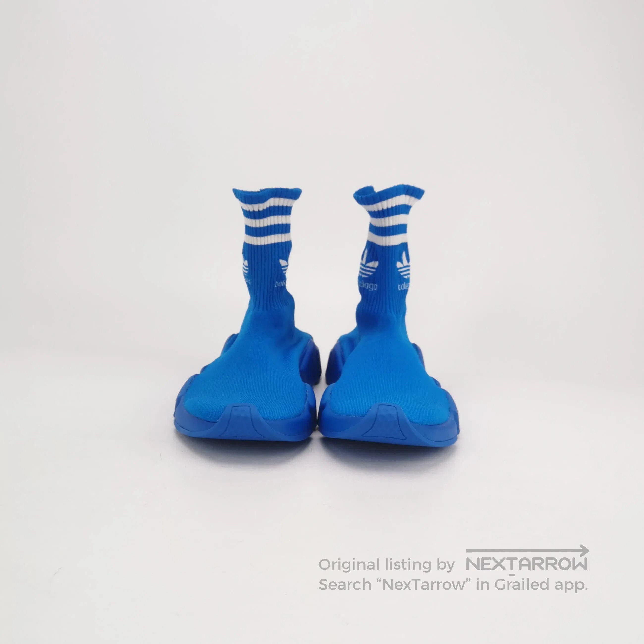 Balenciaga Balenciaga x Adidas Speed Blue Sock Sneakers US 41. Size US 10 / EU 43 - 3 Thumbnail