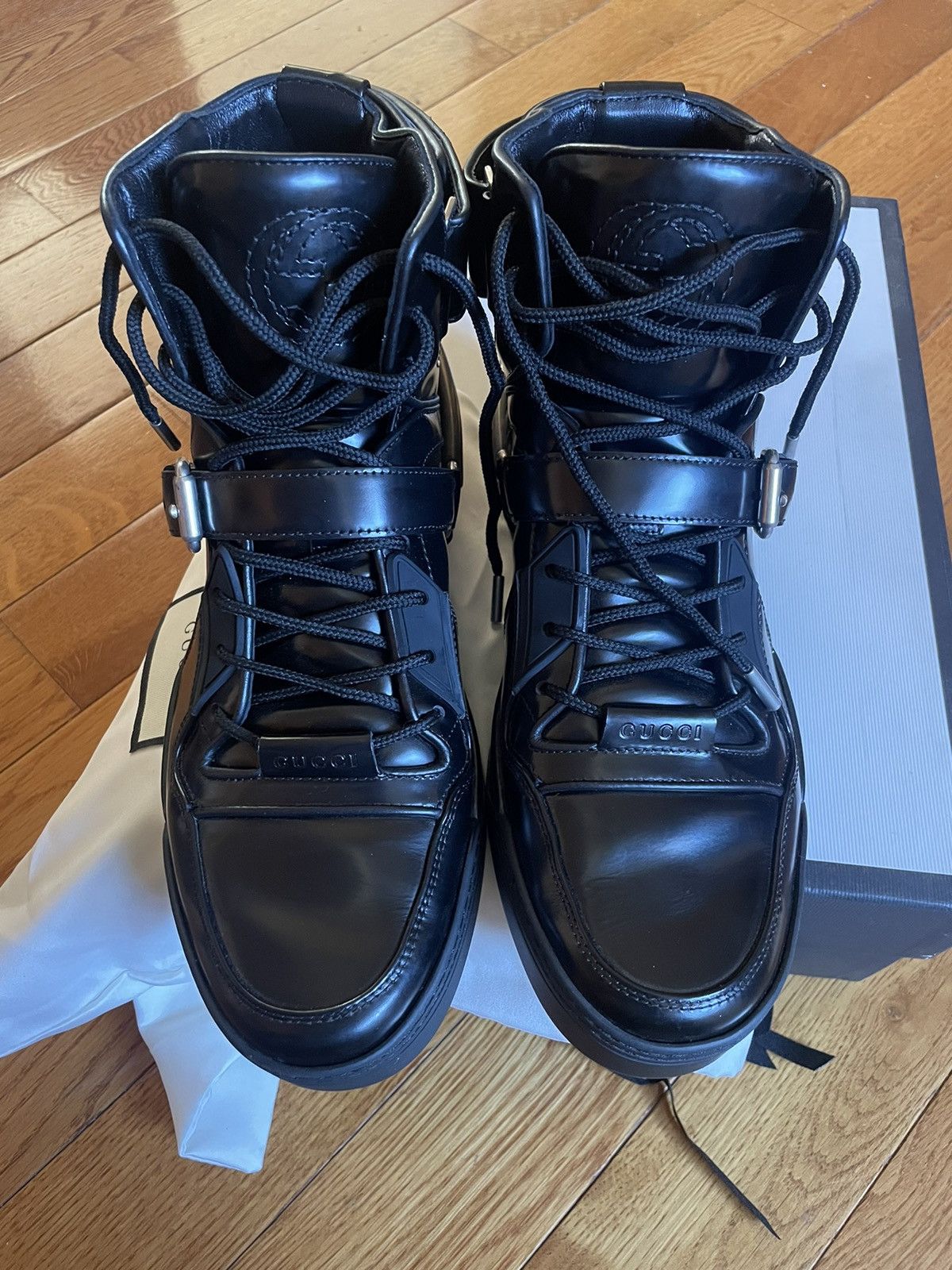 Gucci MENS GUCCI MANGUM HIGH TOPS Size US 8 / EU 41 - 18 Thumbnail